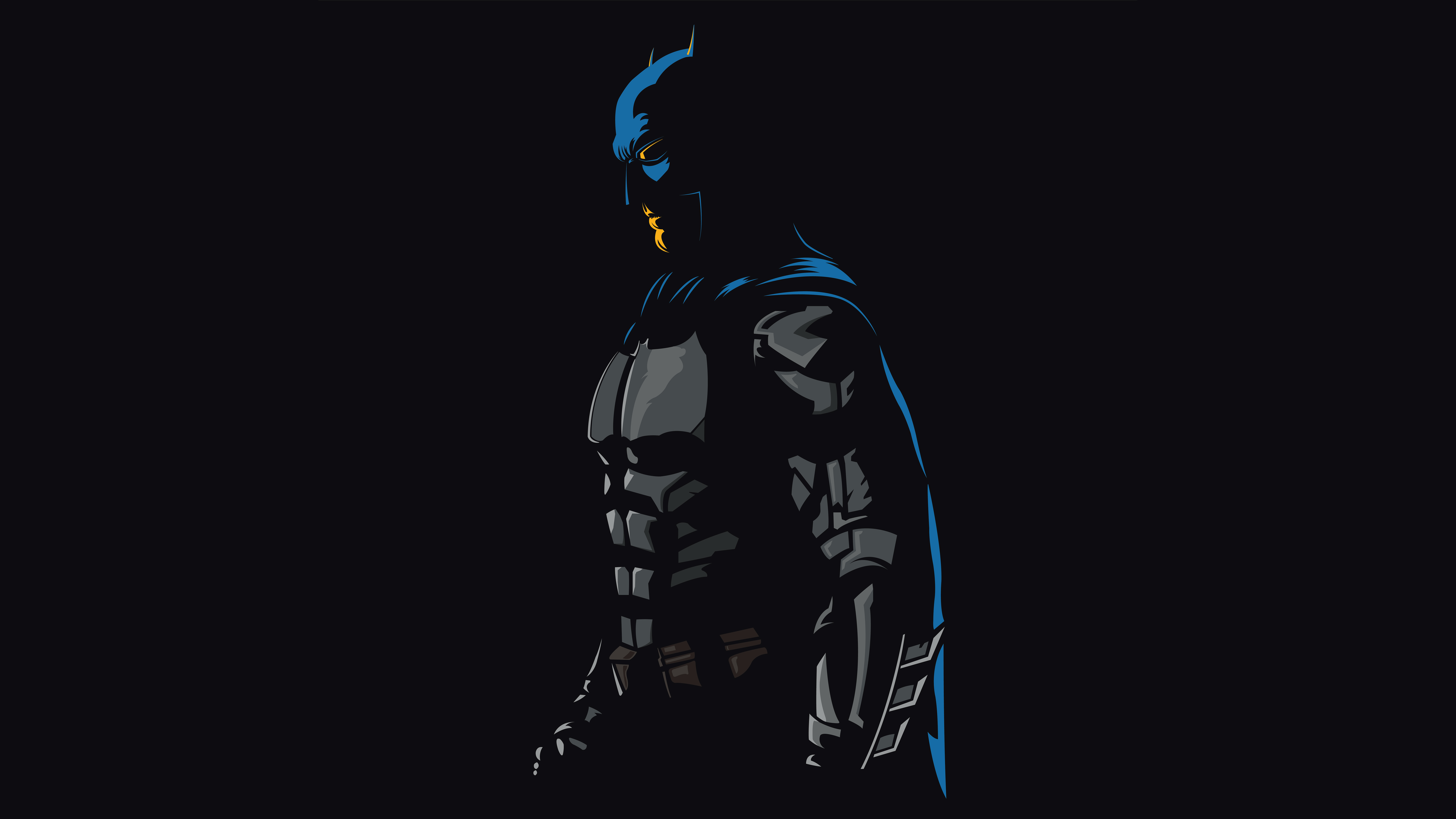 General 6827x3840 Batman minimalism dark mask artwork simple background superhero