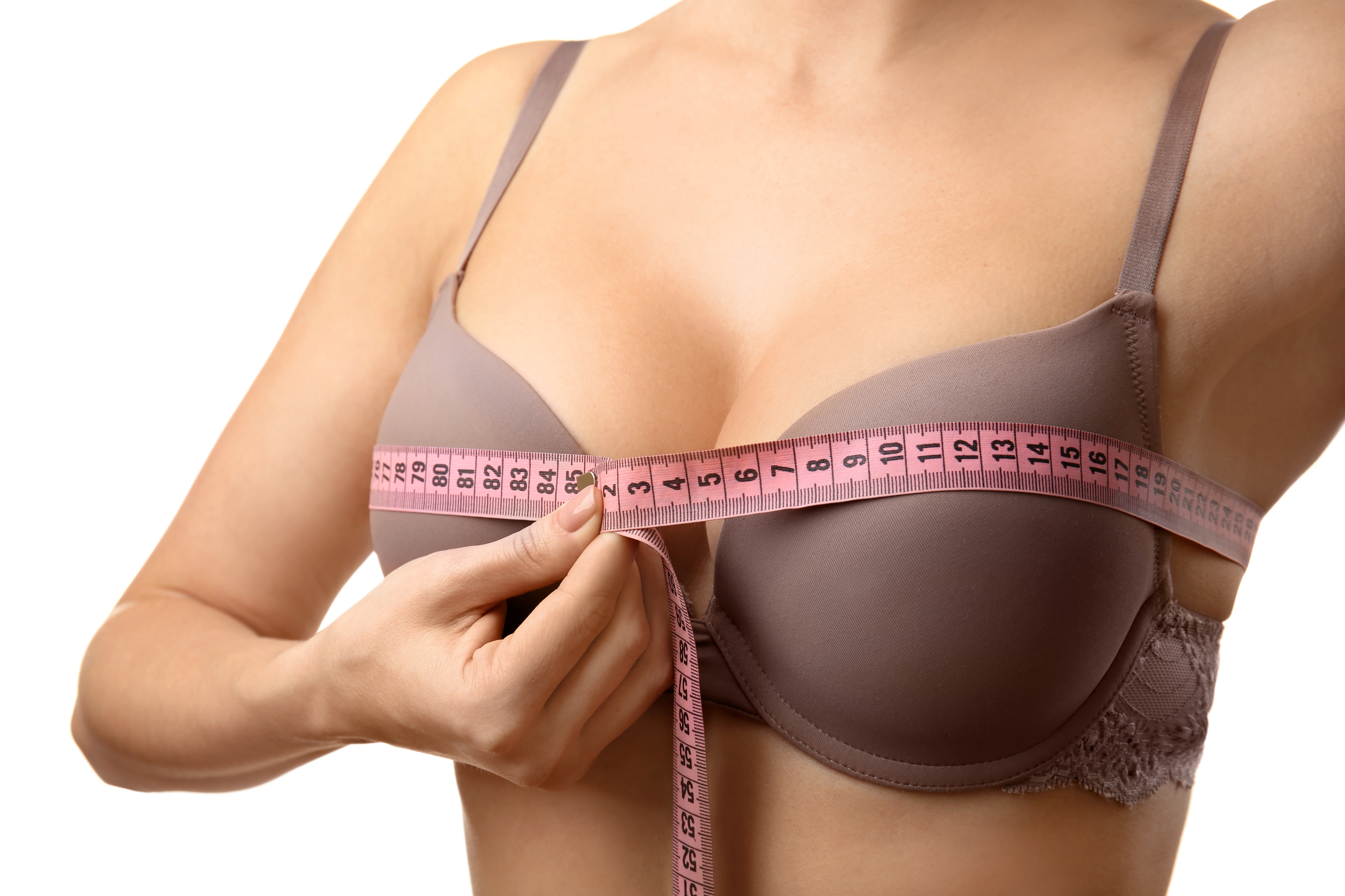 People 5760x3840 bra boobs women simple background measuring tape cleavage
