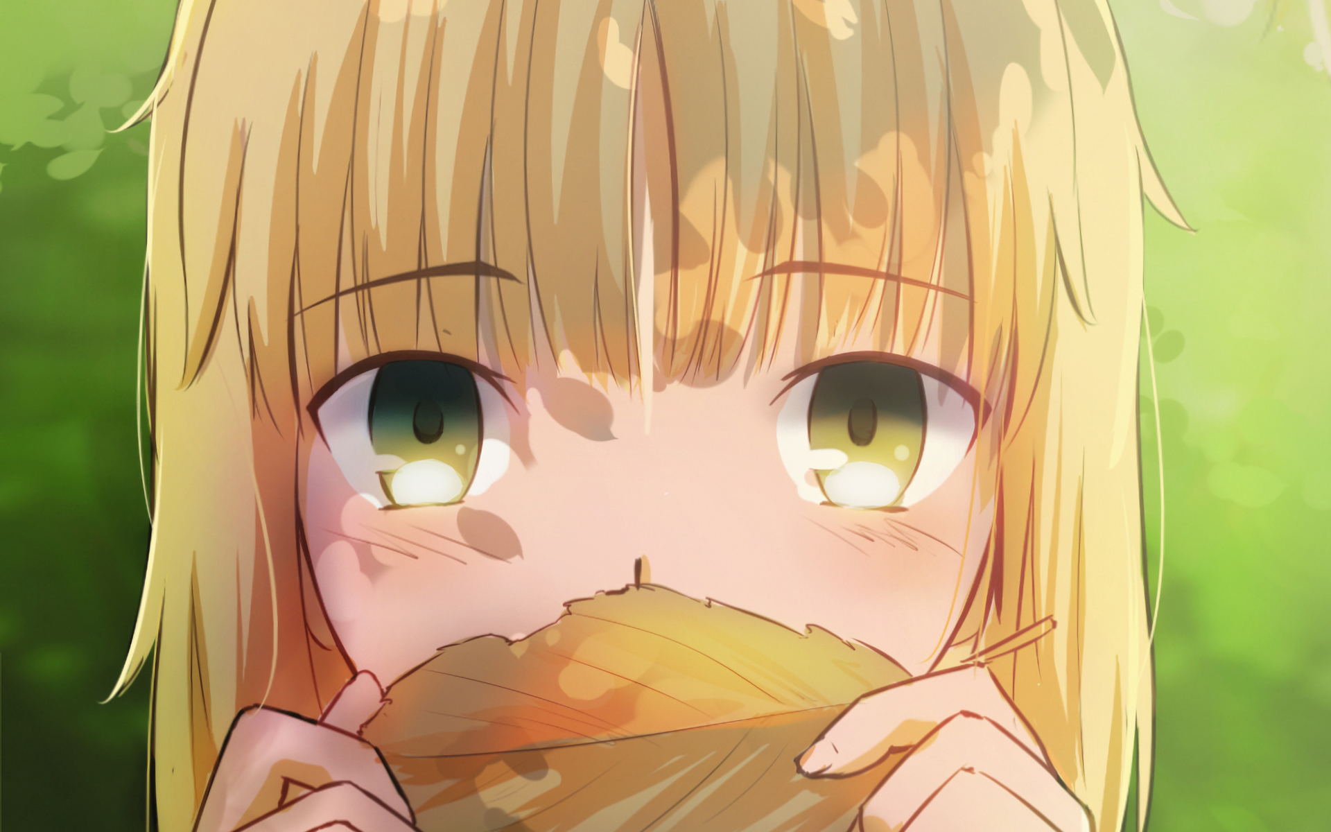 Anime 1920x1200 Fate/Stay Night anime girls Saber Fate/Grand Order Fate series green eyes fall 2D blushing blonde