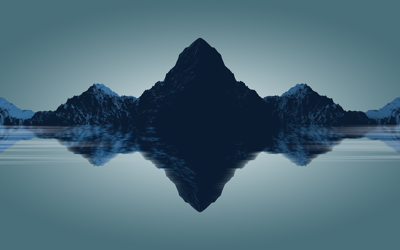 General 1680x1050 landscape mountains water reflection
