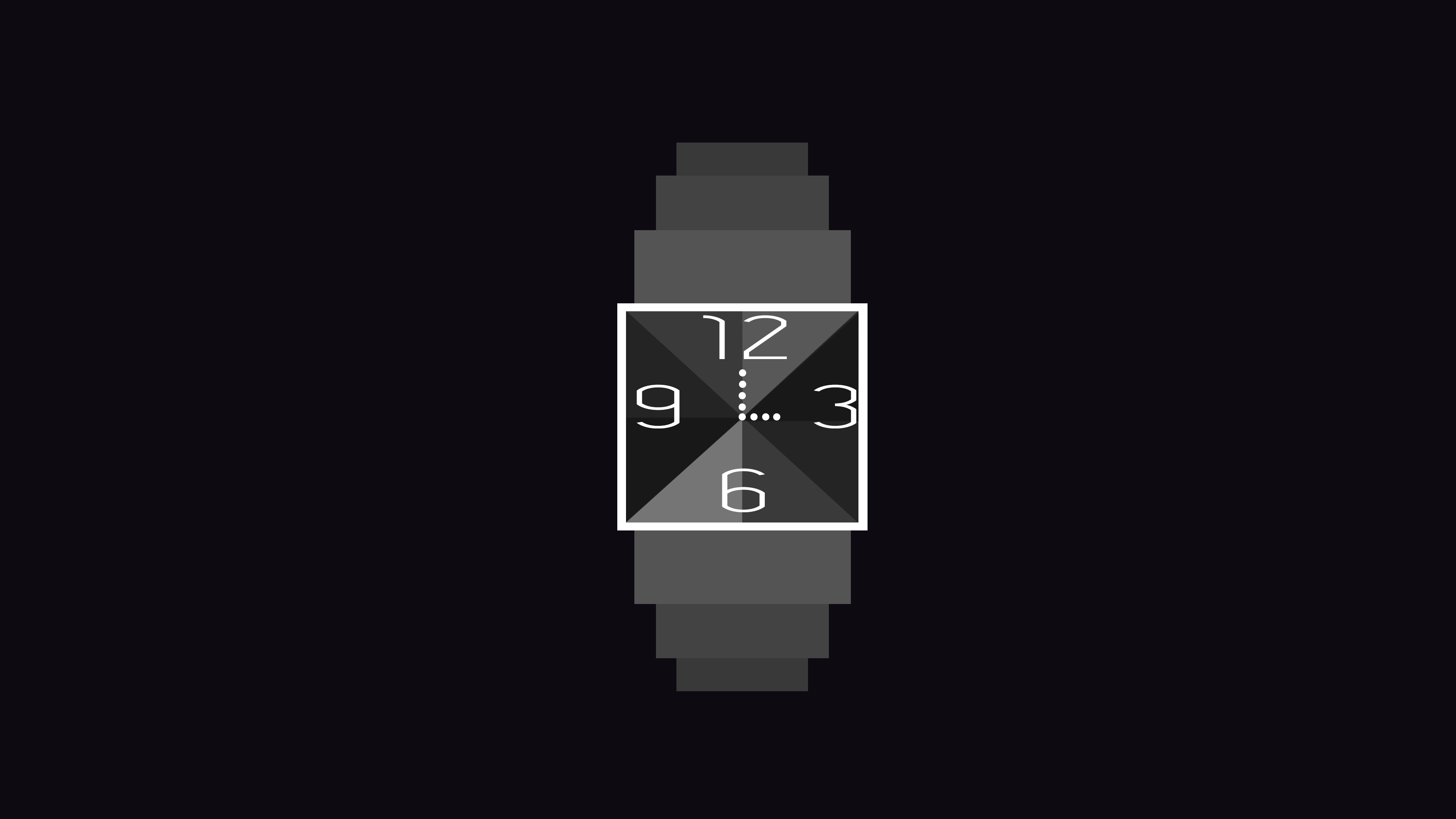 General 3840x2160 minimalism watch numbers simple background wristwatch