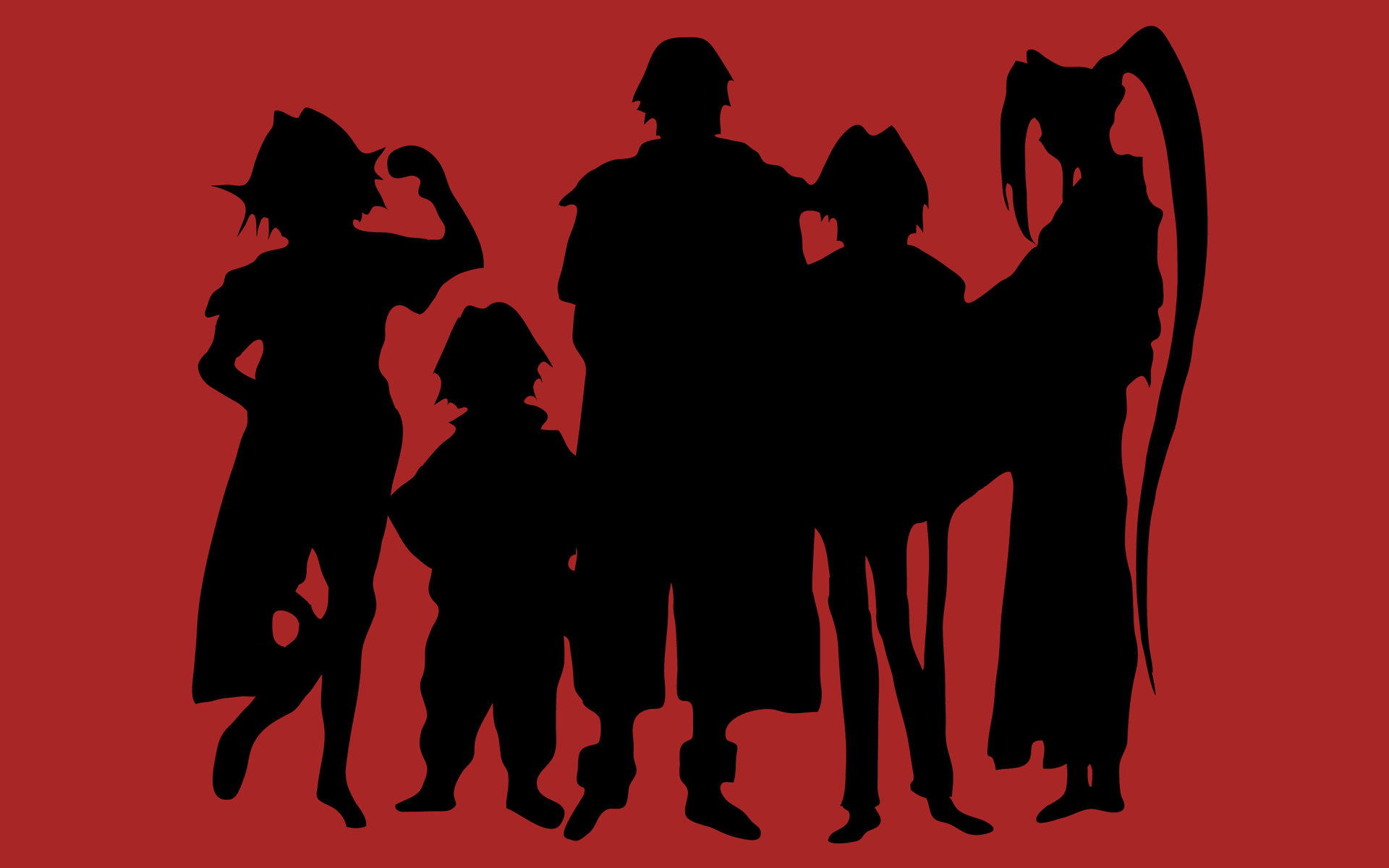Anime 1920x1200 anime Outlaw Star silhouette red background