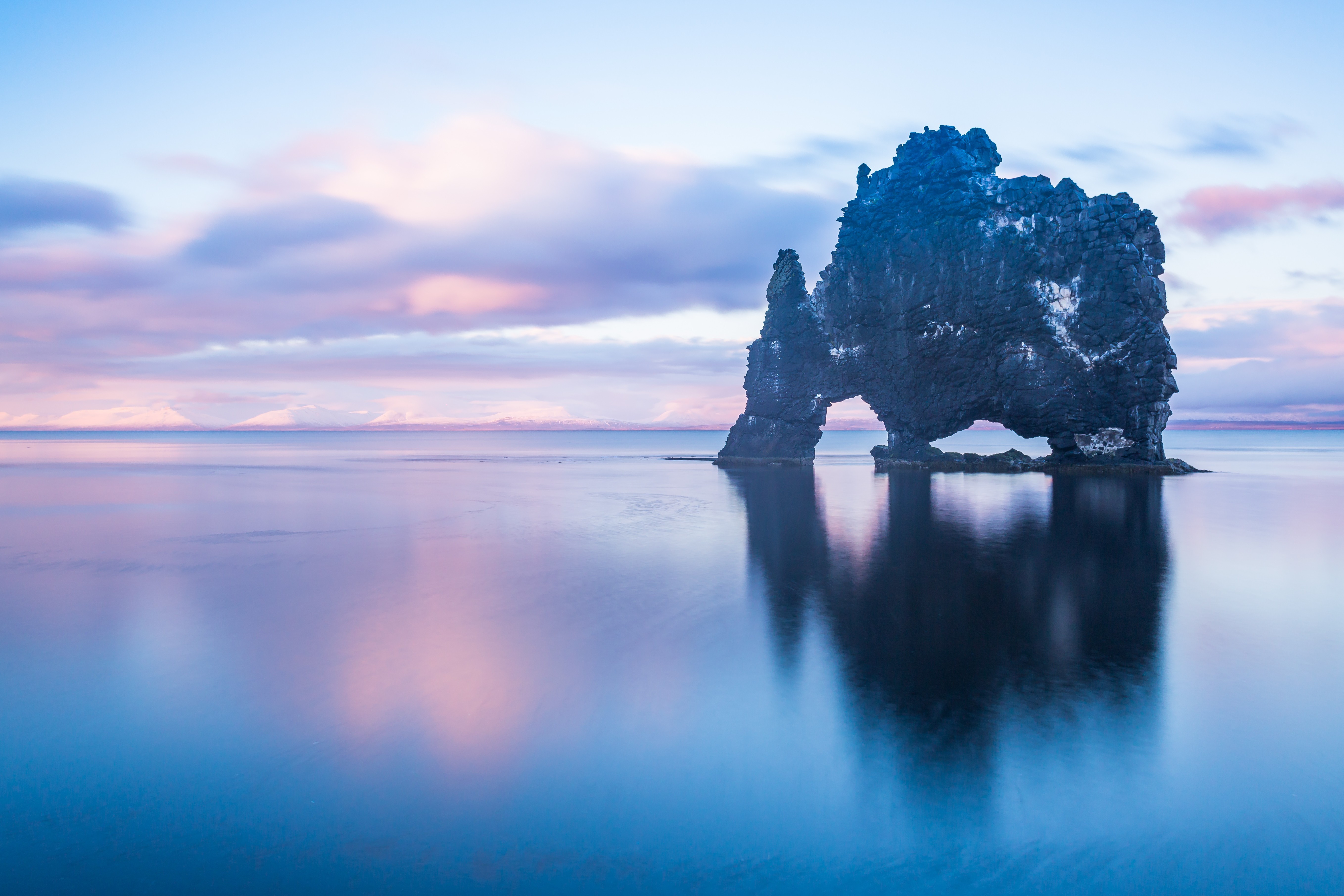 General 5433x3622 photography sea water rocks nature horizon reflection Iceland atlantic ocean blue