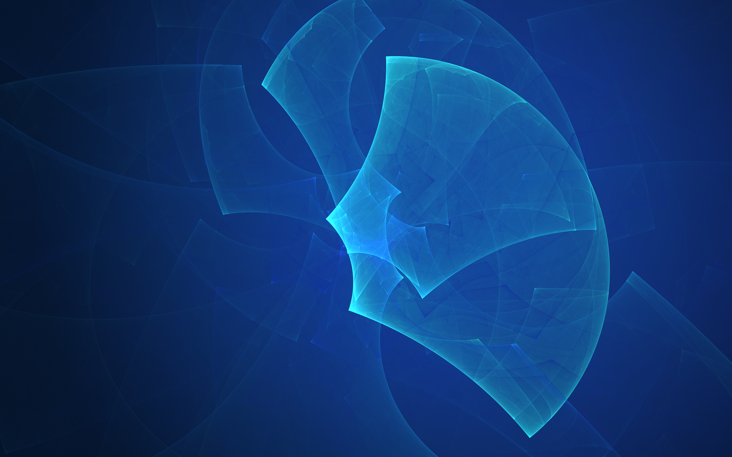 General 2500x1562 fractal Apophysis abstract 3D fractal blue minimalism blue background