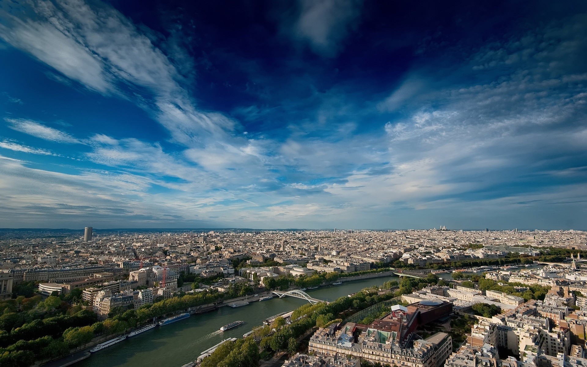 General 1920x1200 city cityscape Paris France river sky clouds