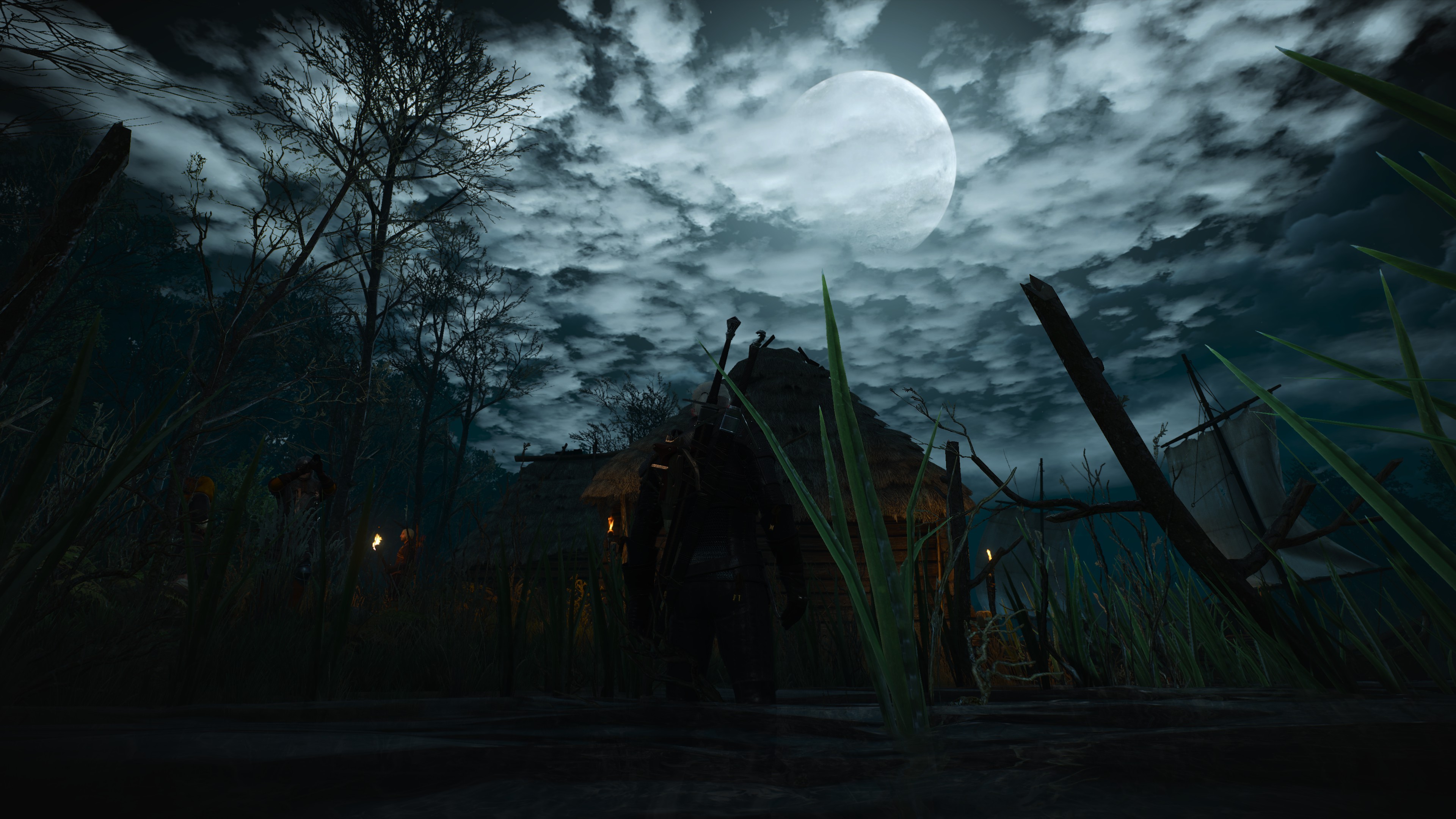 General 3840x2160 video games screen shot Moon The Witcher 3: Wild Hunt RPG PC gaming