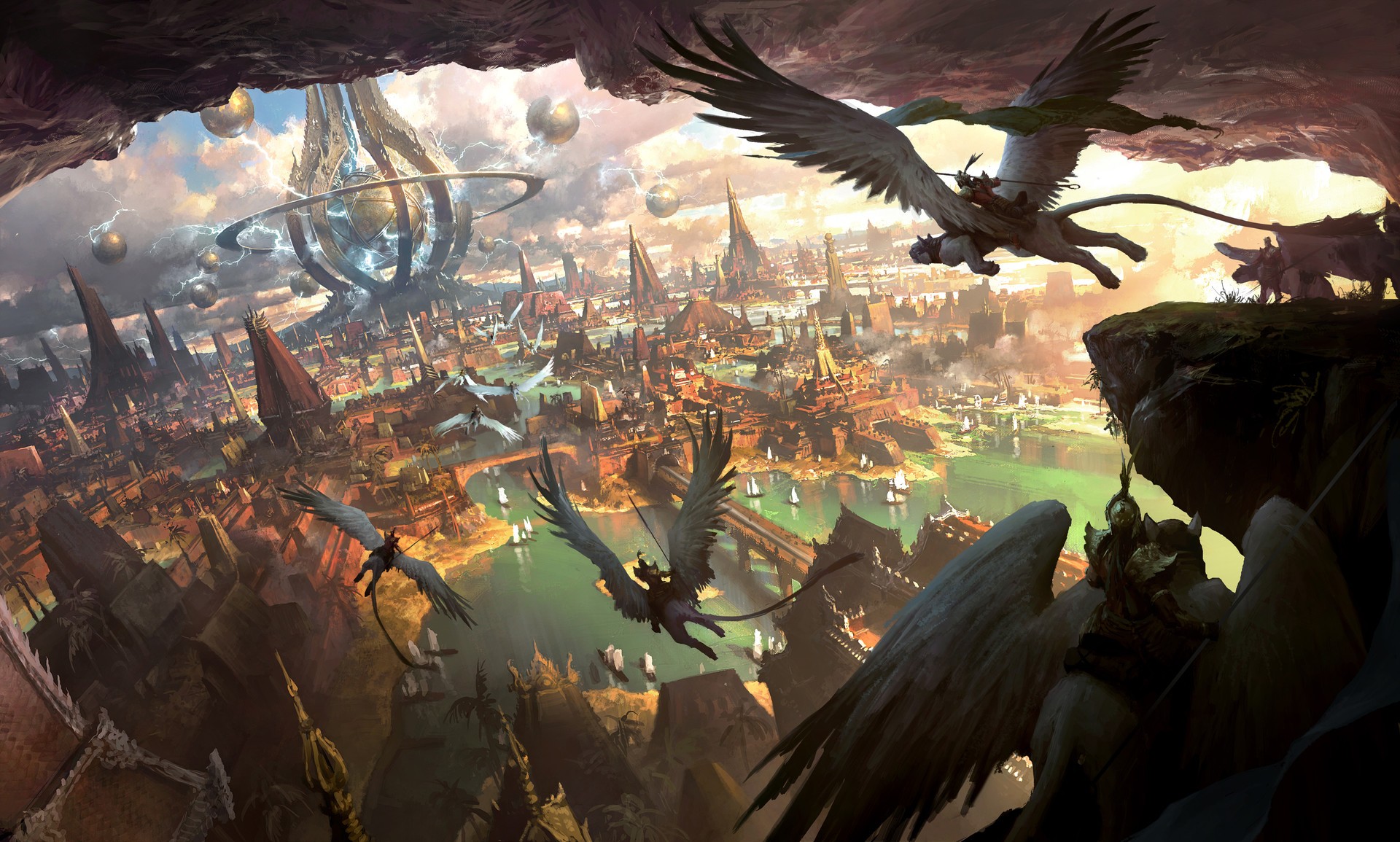 General 1920x1155 fantasy art fantasy city artwork cityscape wings