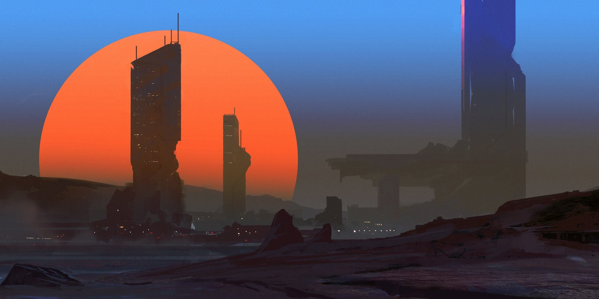 General 1920x960 science fiction futuristic planet Sun artwork