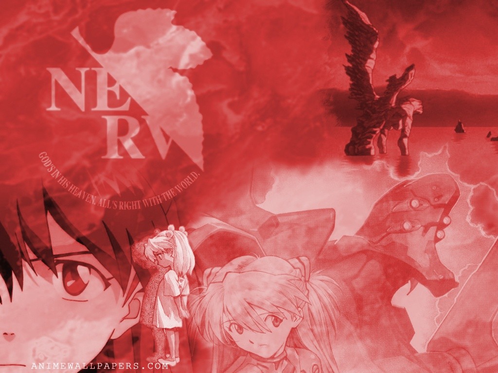 Anime 1024x768 anime Neon Genesis Evangelion red anime girls