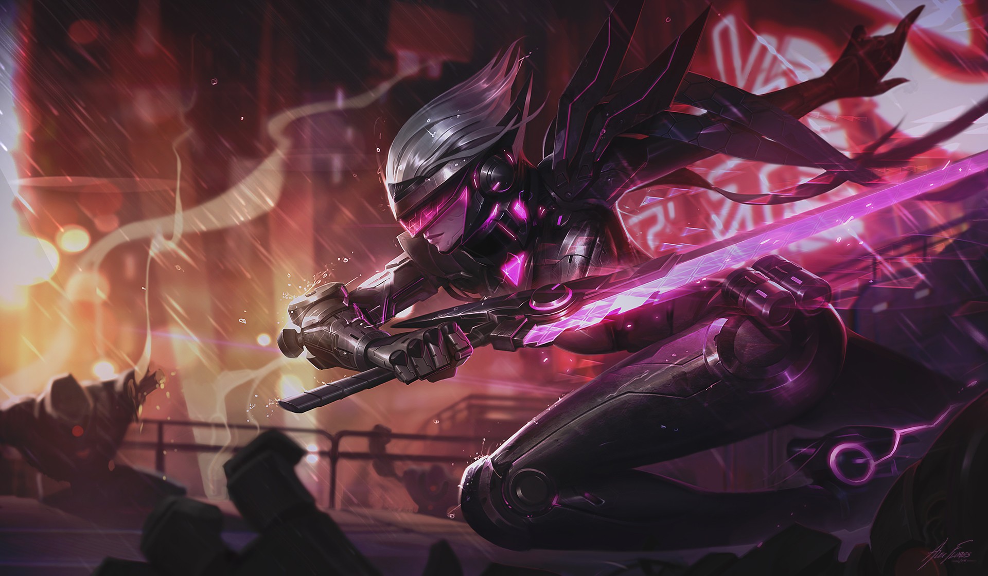 General 1920x1120 illustration Fiora (League of Legends) women video games video game characters sword artwork video game girls video game art weapon women with swords League of Legends