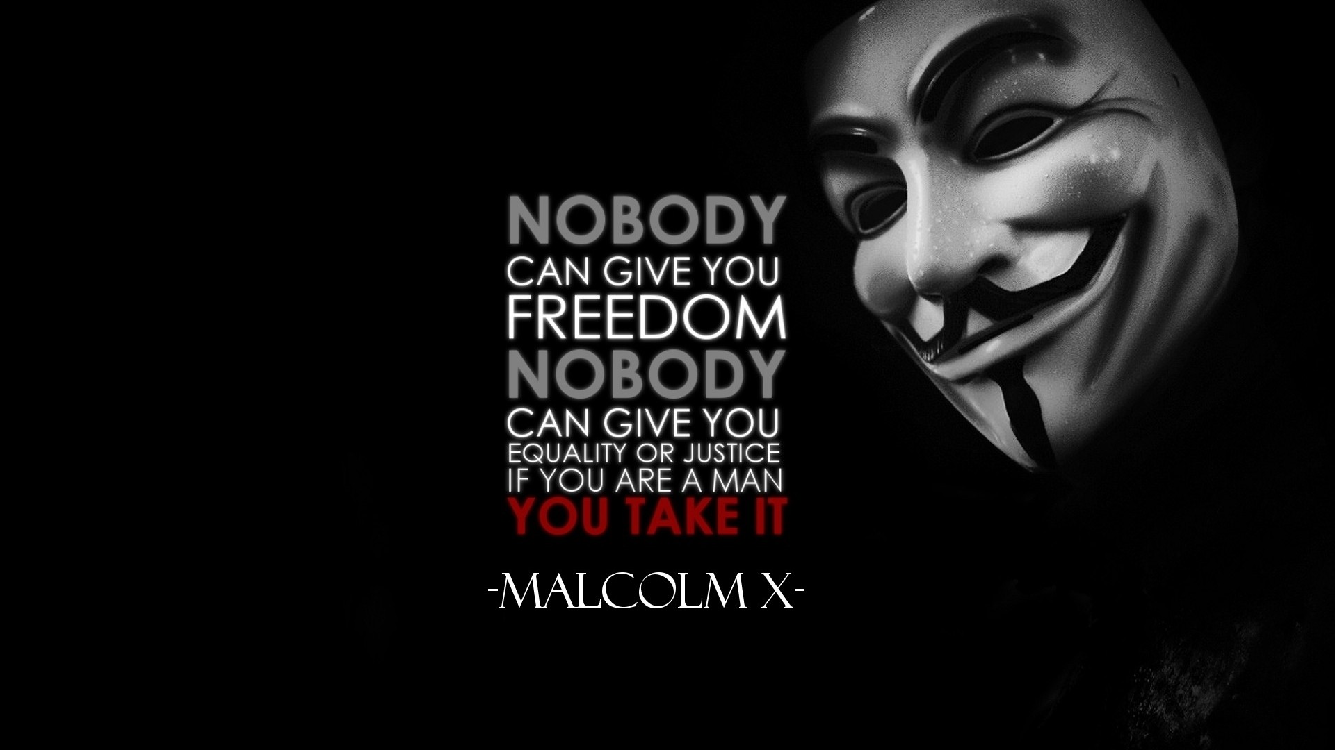 General 1920x1080 Anonymous (hacker group) Guy Fawkes mask V for Vendetta mask quote simple background black background