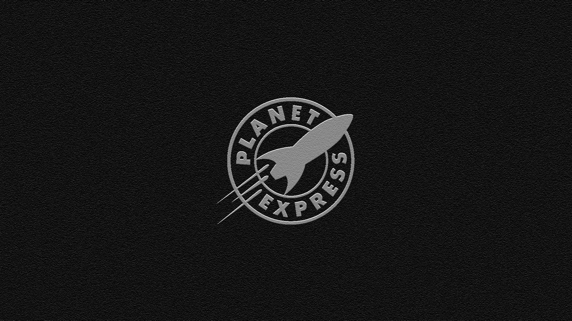 General 1920x1080 logo Futurama monochrome minimalism TV series dark background planet express