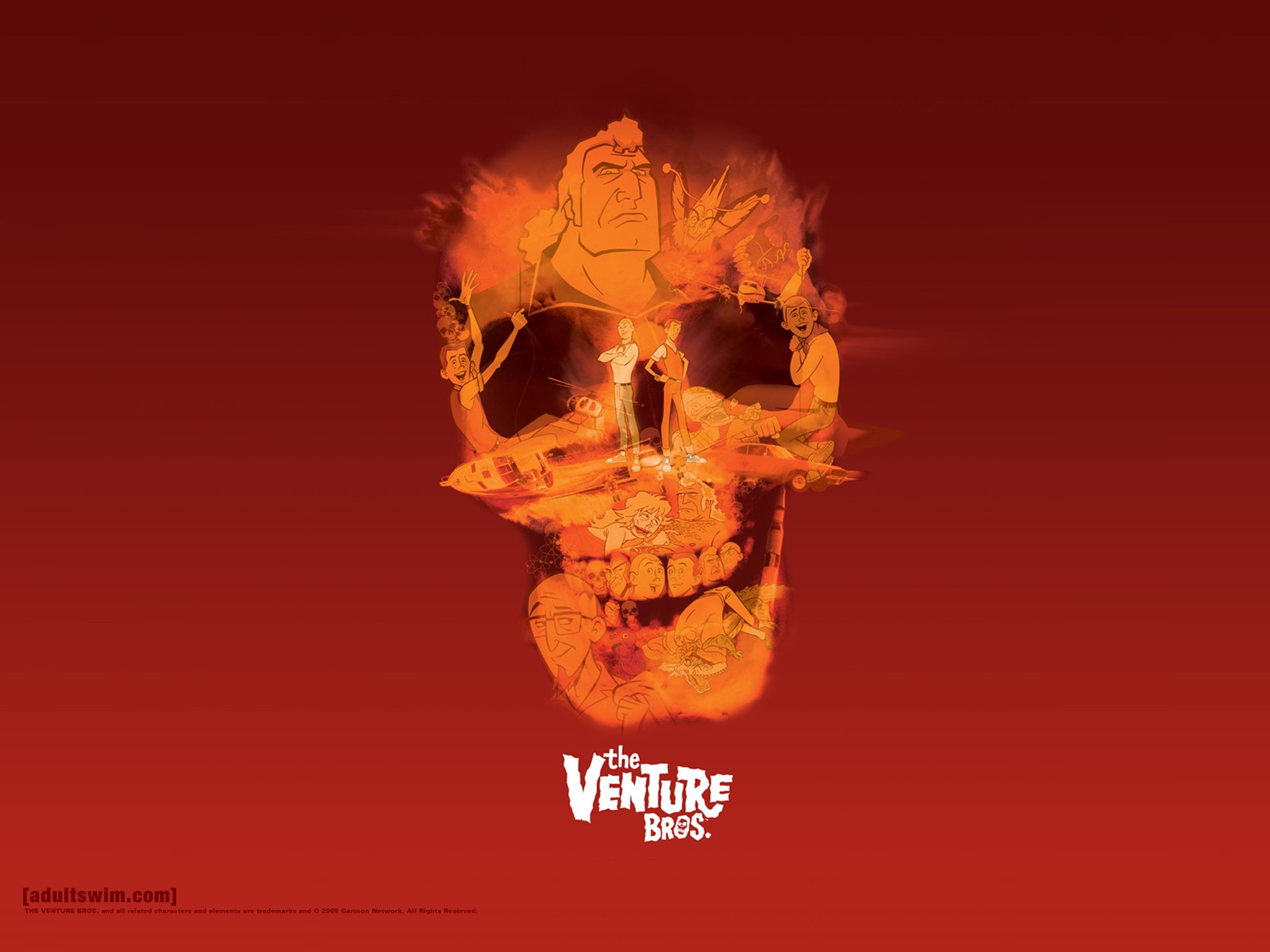 General 1600x1200 The Venture Bros. skull cartoon Adult Swim red red background