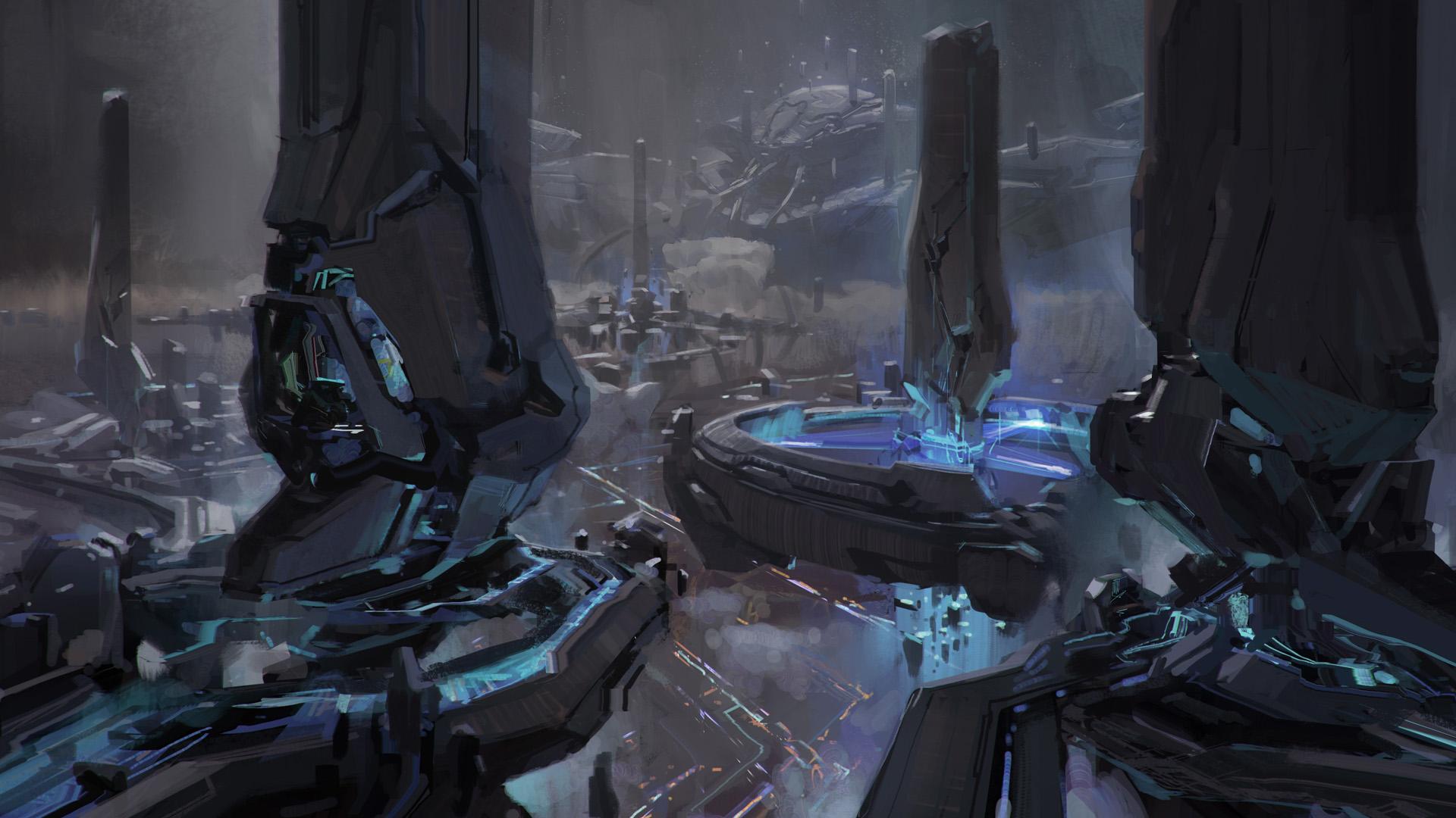 General 1920x1080 fantasy art futuristic concept art Halo 5: Guardians video games