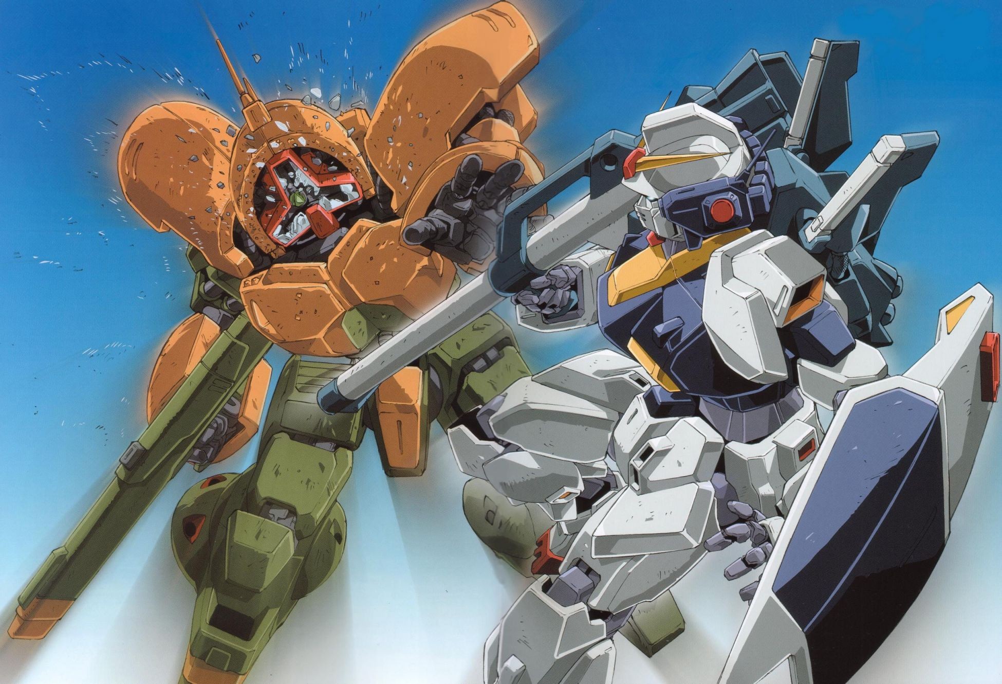 Anime 1950x1330 mechs Gundam robot anime Super Robot Taisen