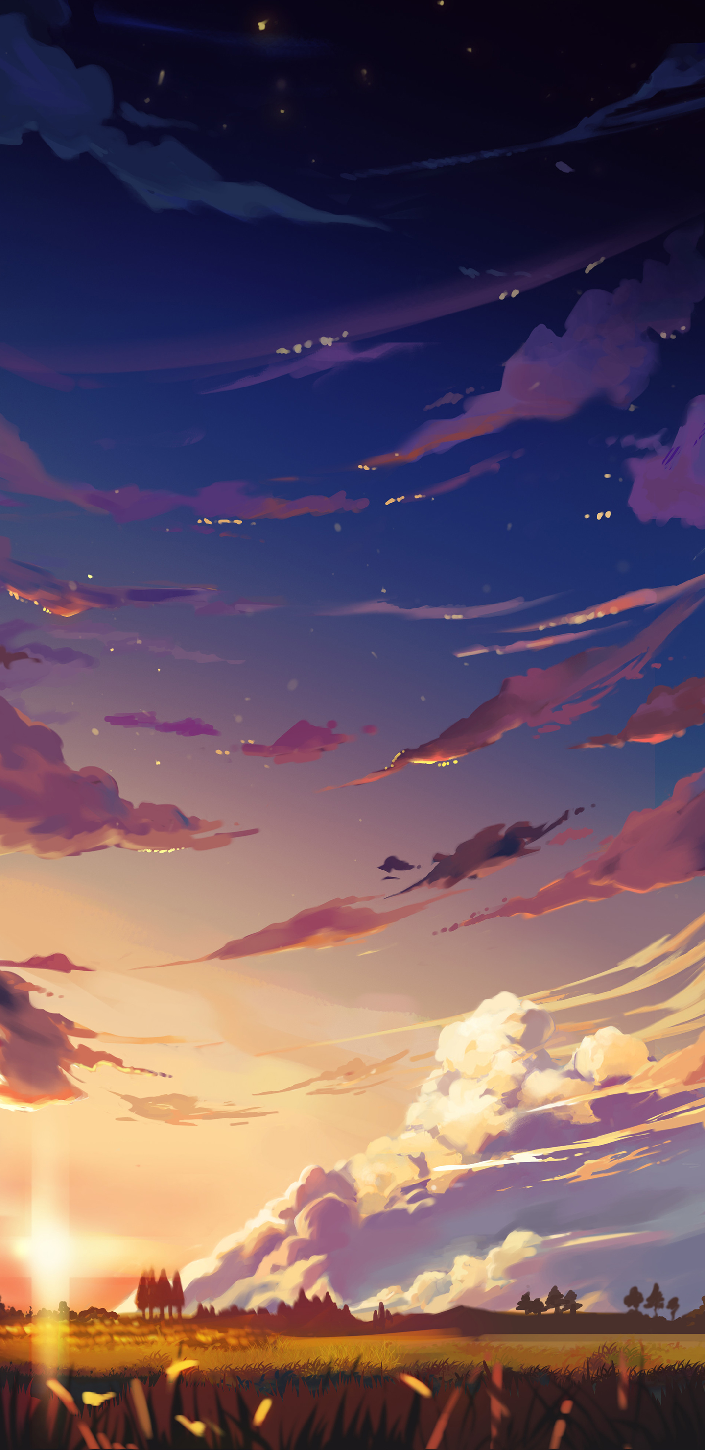General 1440x2960 portrait display sky clouds sunset