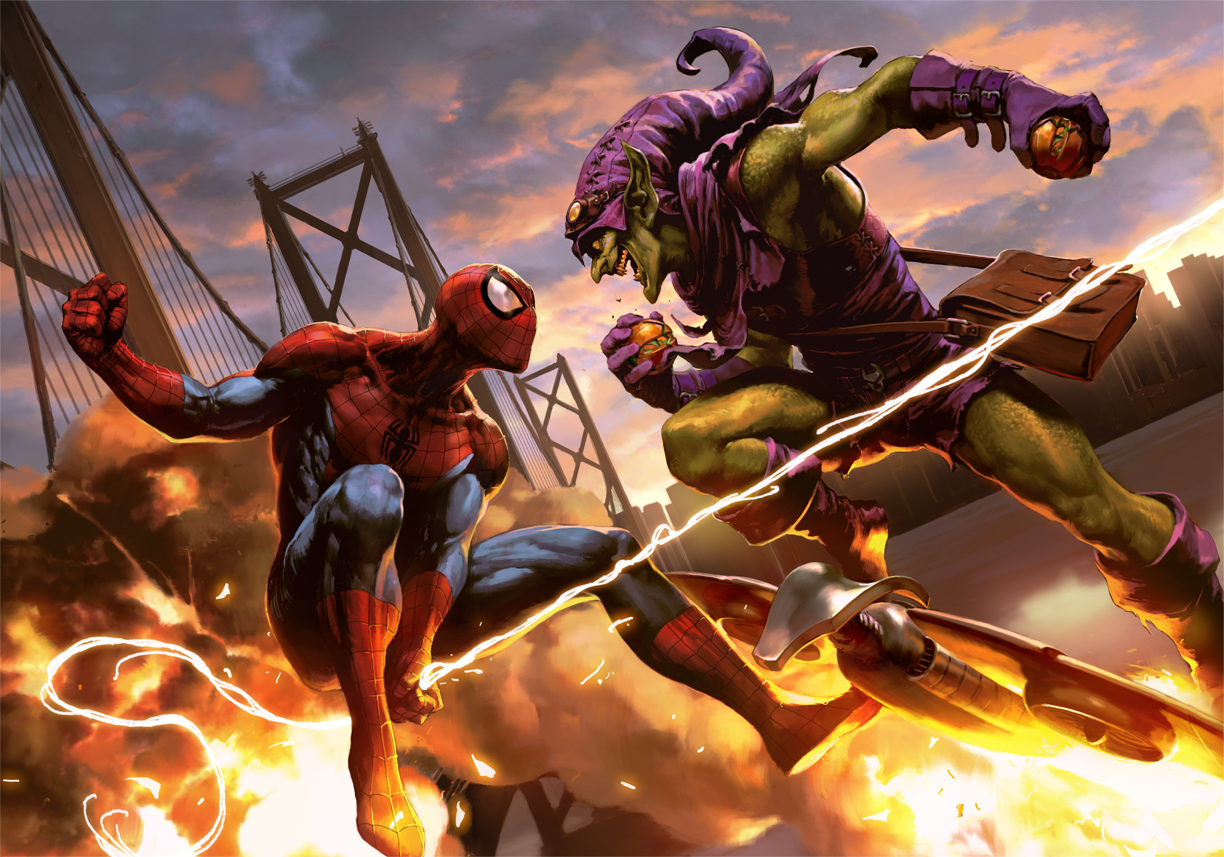 General 1714x1200 Spider-Man Marvel Comics movies comics Green Goblin superhero digital art