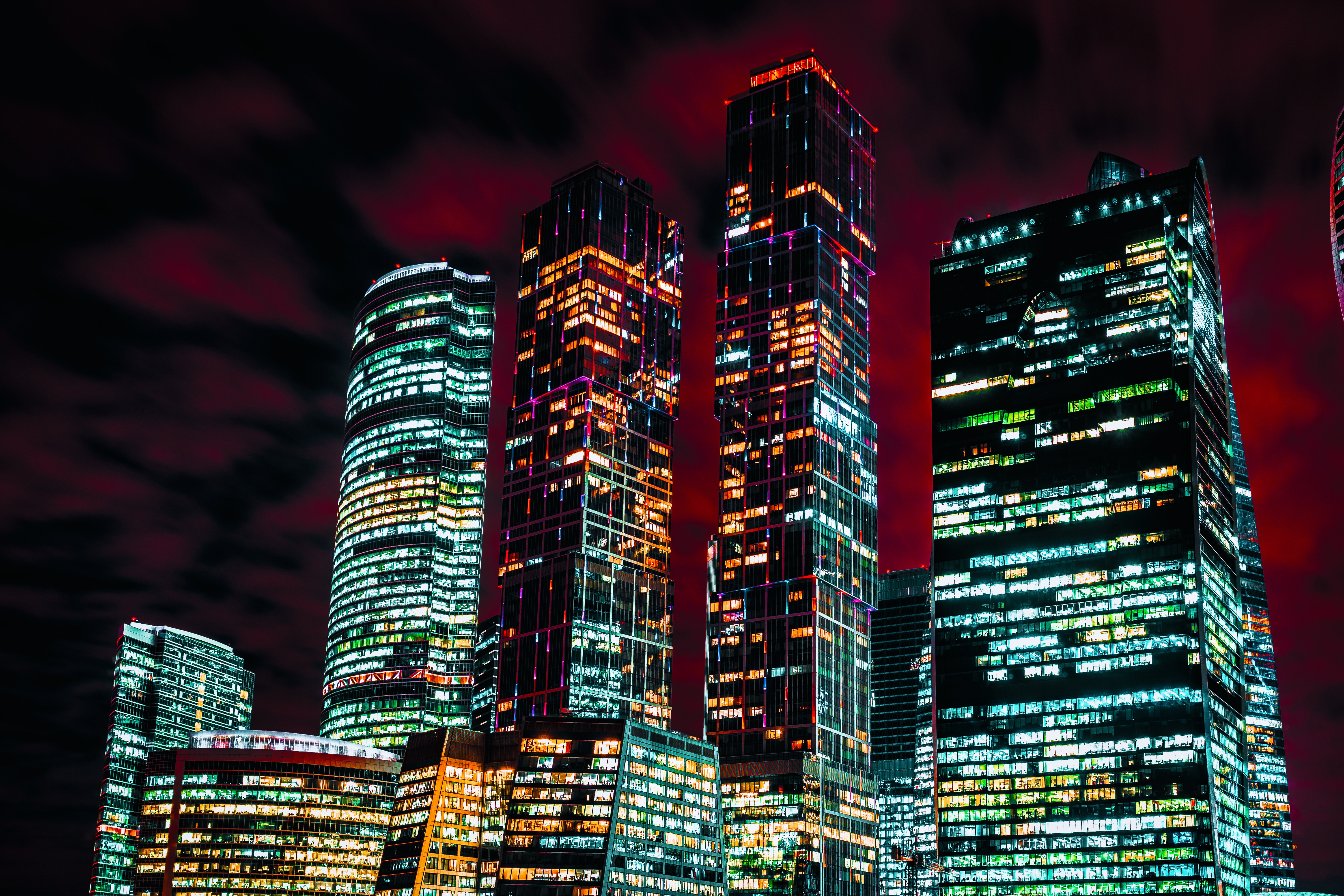 General 6000x4000 Russia Moscow city cityscape low light