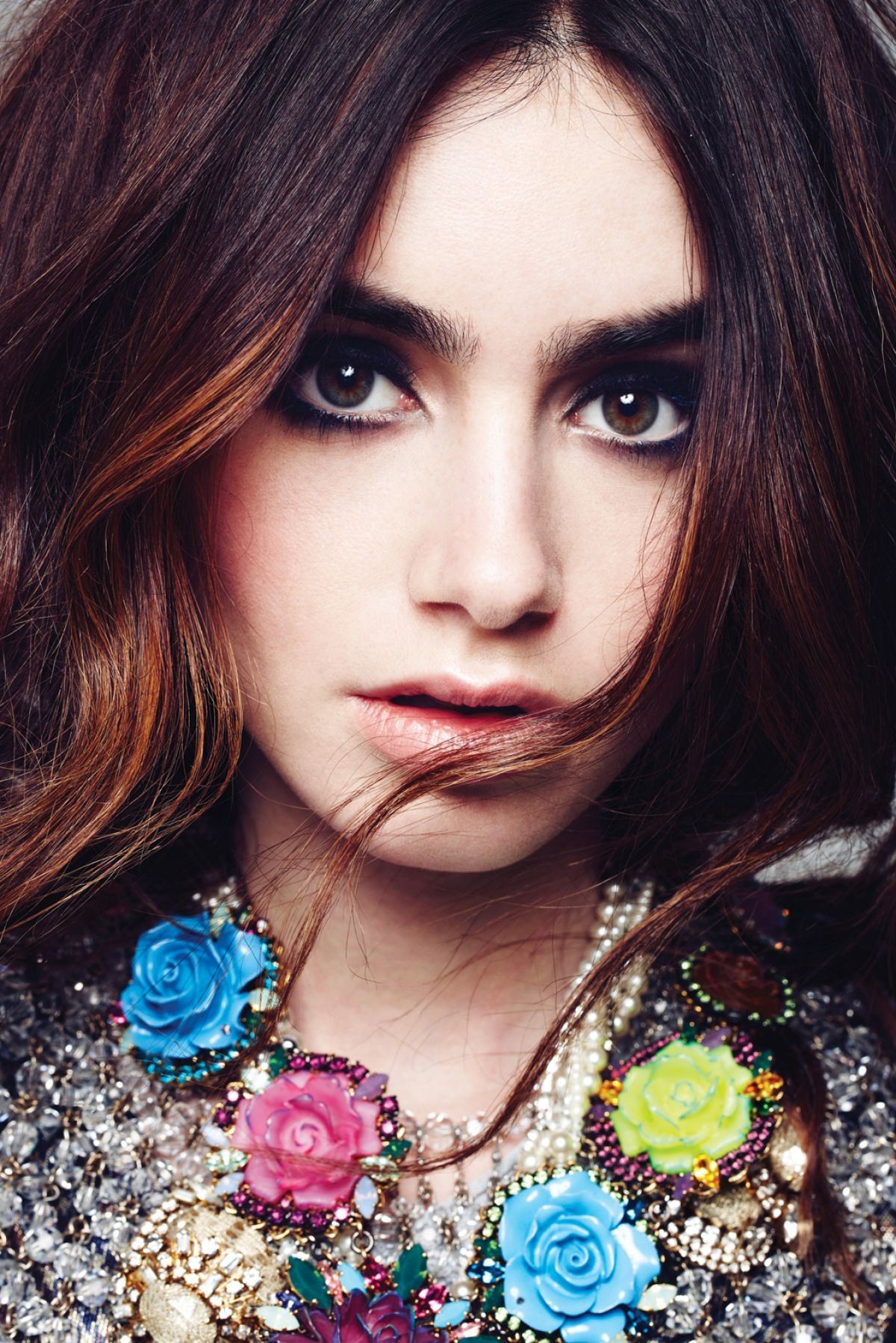 People 1200x1798 Lily Collins women actress brunette closeup eyeshadow fashion photography portrait display