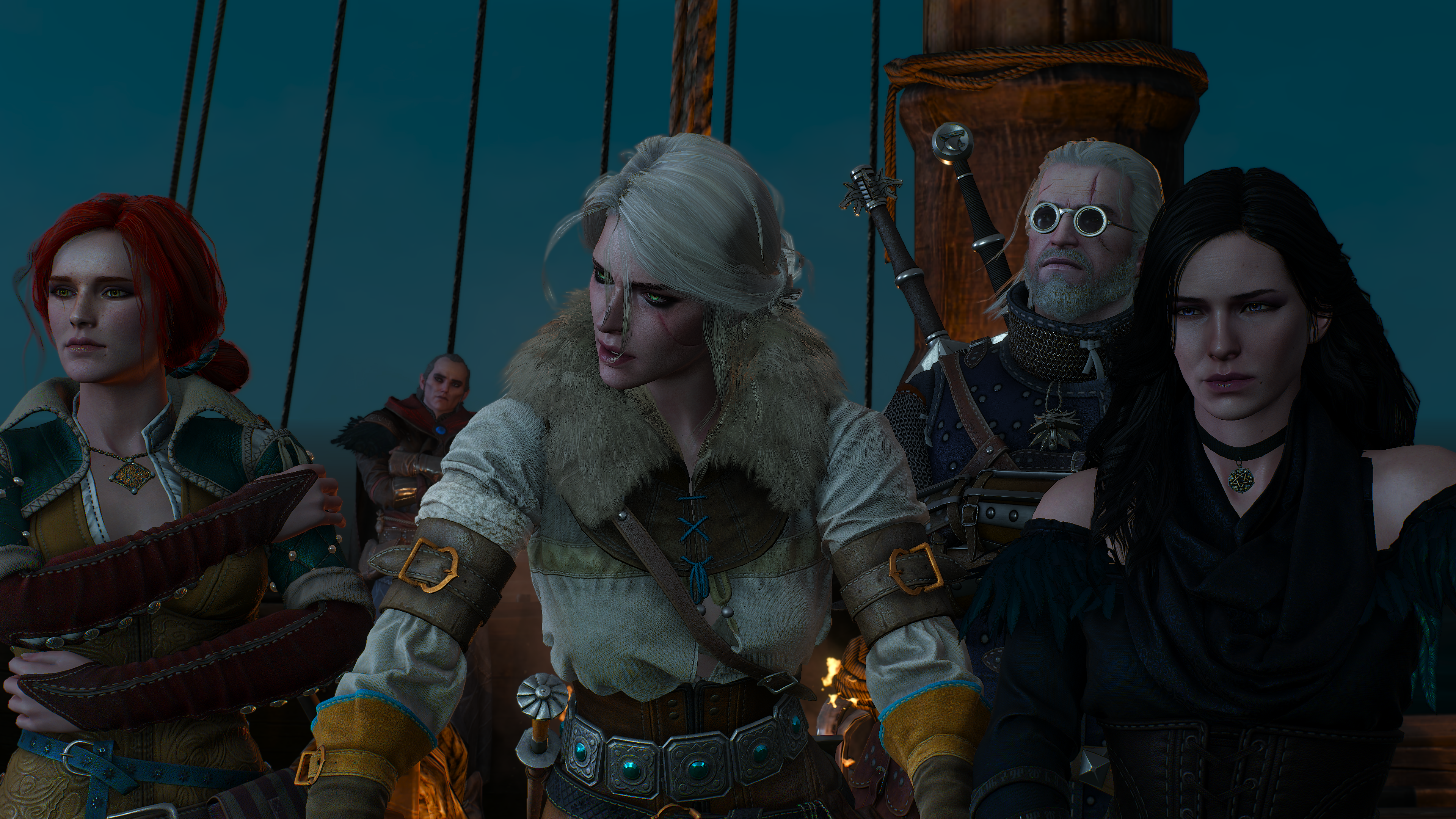 General 3840x2160 The Witcher The Witcher 3: Wild Hunt 4K Geralt of Rivia Yennefer of Vengerberg Triss Merigold Cirilla Fiona Elen Riannon screen shot Avallac'h CD Projekt RED video game characters