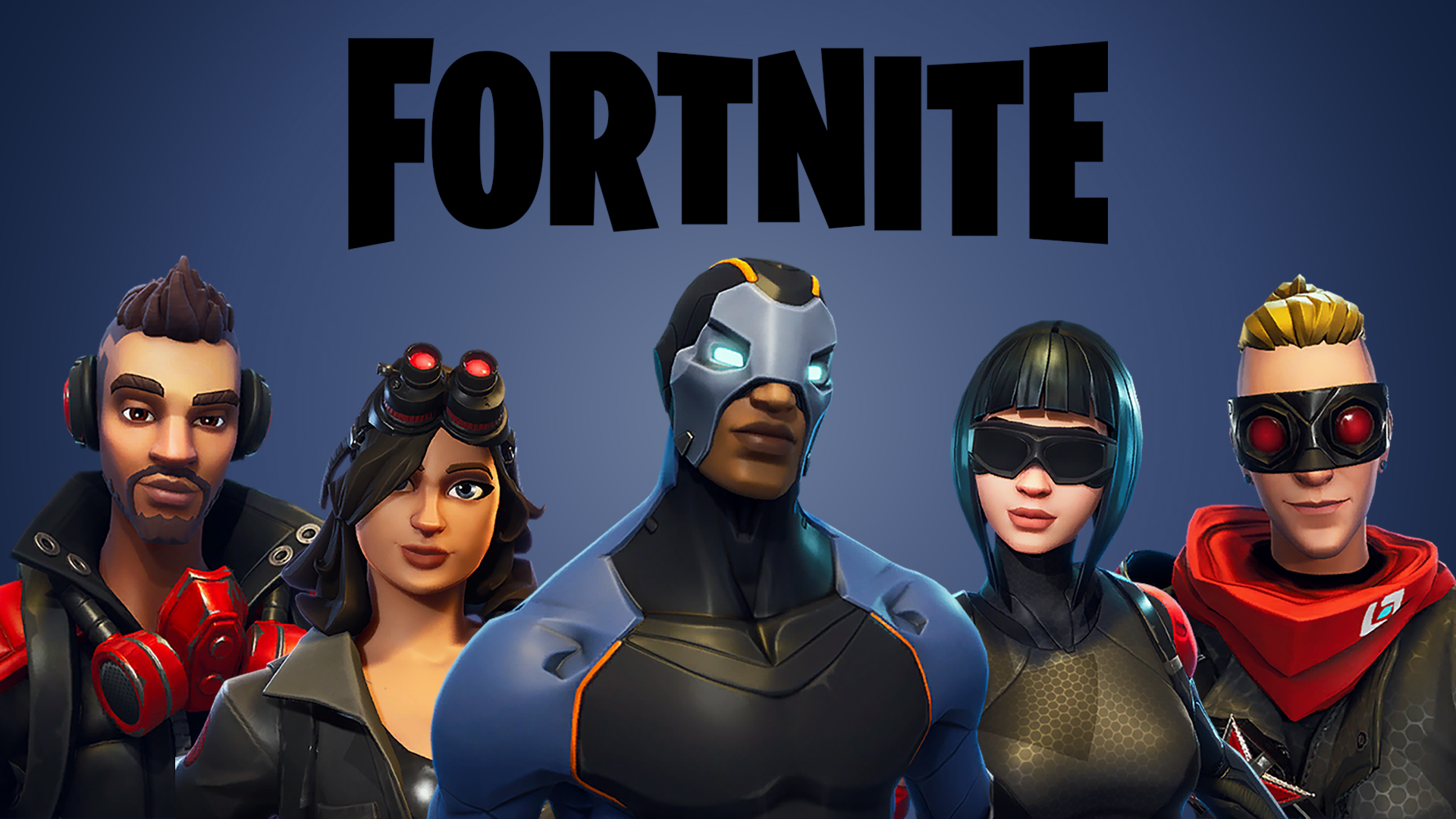 General 1920x1080 Fortnite Battle Royale PC gaming blue background video games