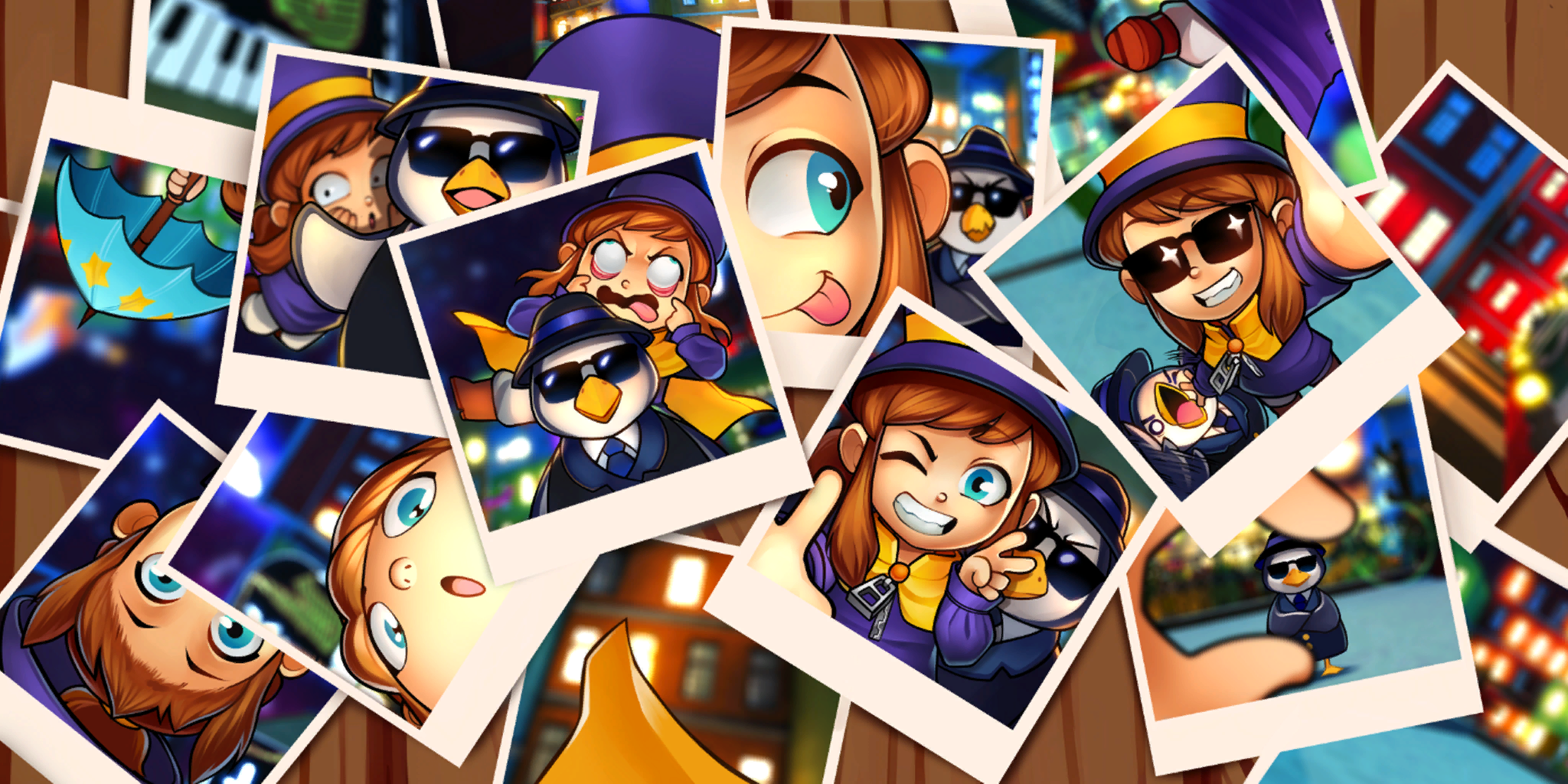 General 2048x1024 video games A Hat In Time collage blue eyes