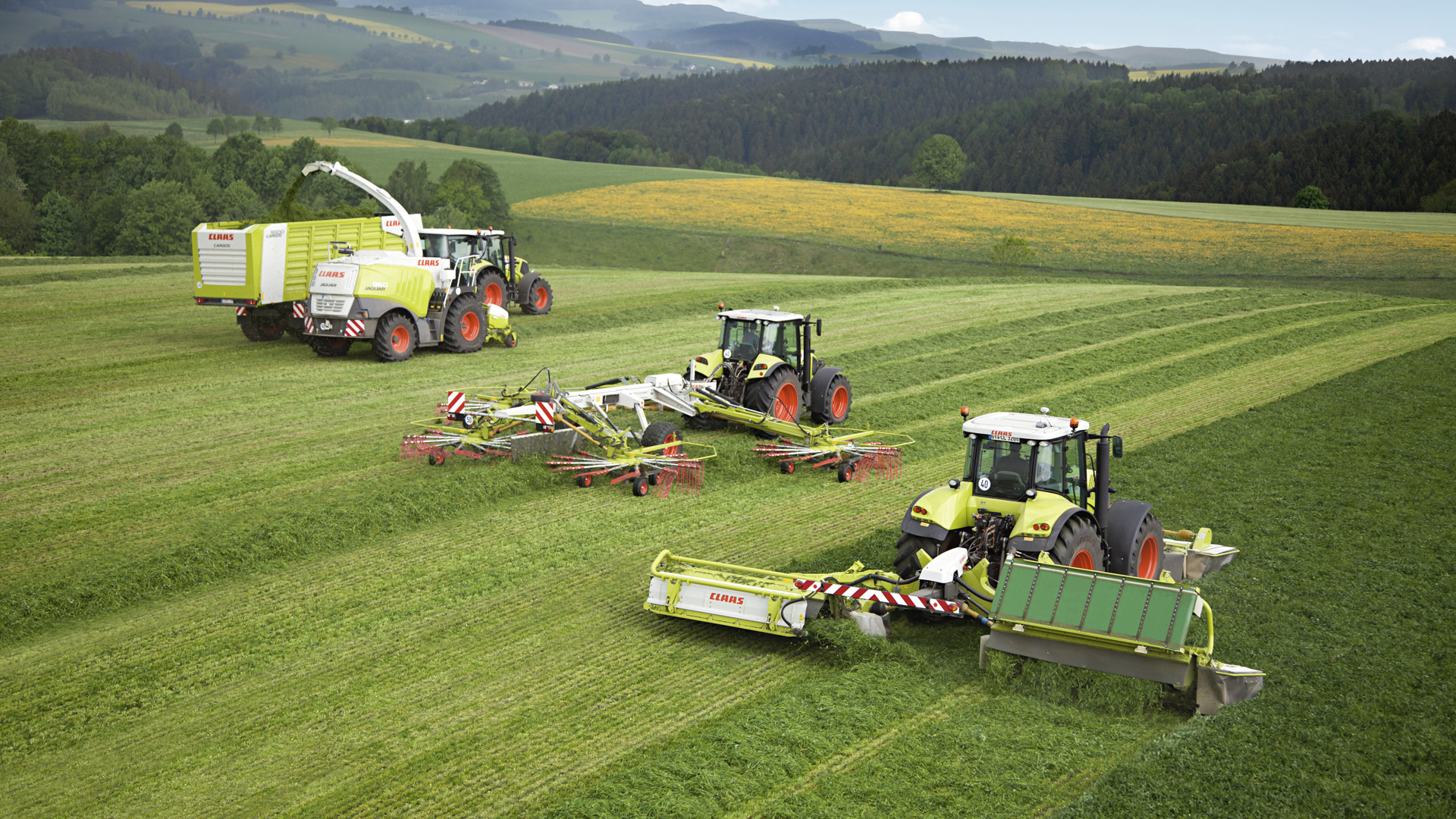 General 1920x1080 farming farmers Claas tractors heavy equipment vehicle landscape field Agro (Plants)
