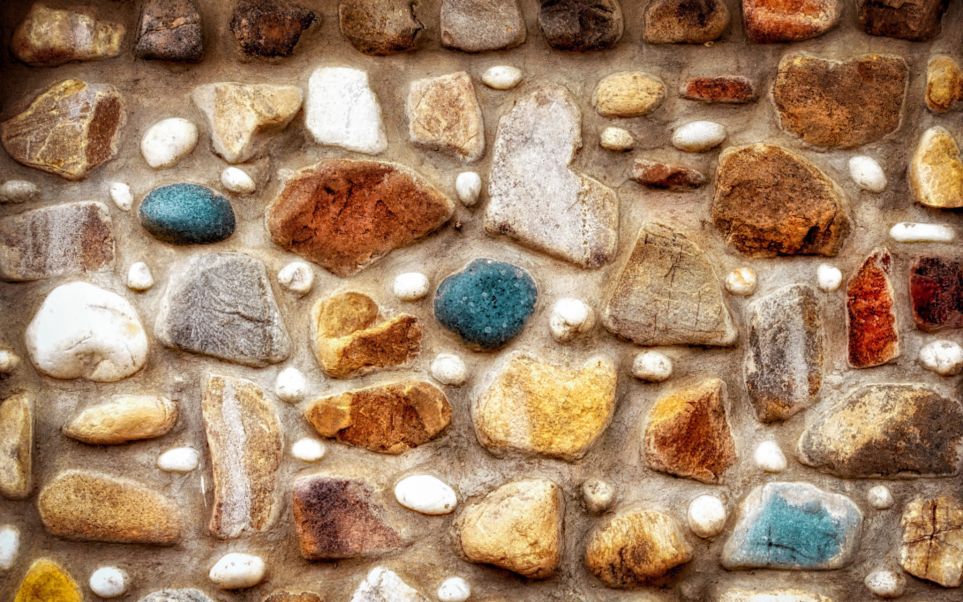 General 1920x1200 colorful wall stones beige closeup