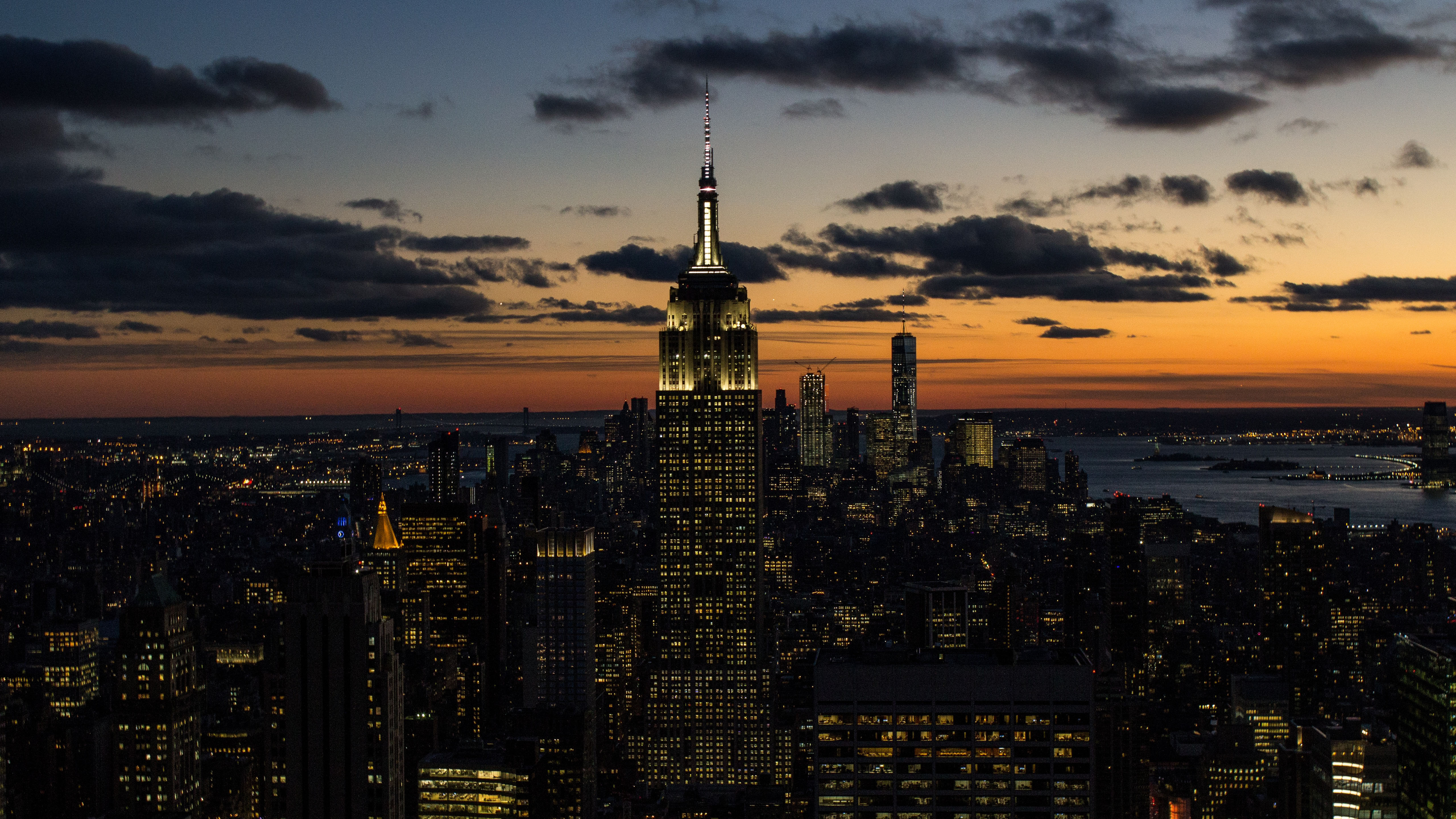 General 5120x2880 landscape New York City Empire State Building Manhattan cityscape