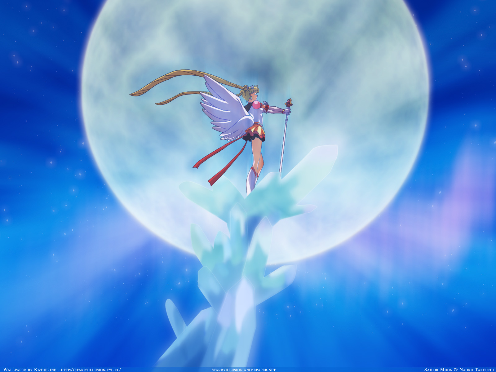 Anime 1600x1200 Sailor Moon Moon anime girls wings anime Sailor Moon (Character)