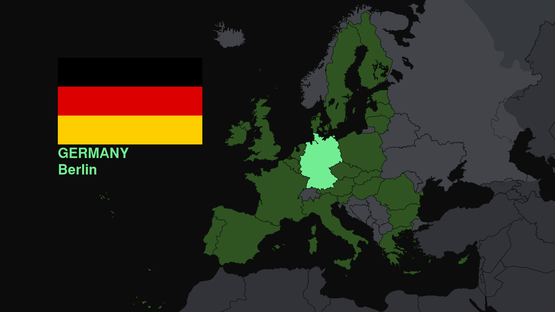 General 1920x1080 Germany map flag Europe digital art