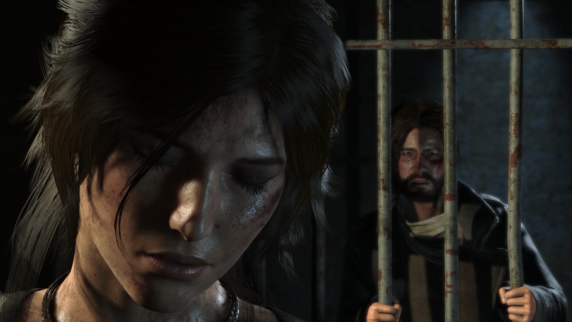 General 1920x1080 Rise of the Tomb Raider screen shot video games Lara Croft (Tomb Raider) PC gaming face hair in face closed eyes video game girls video game characters