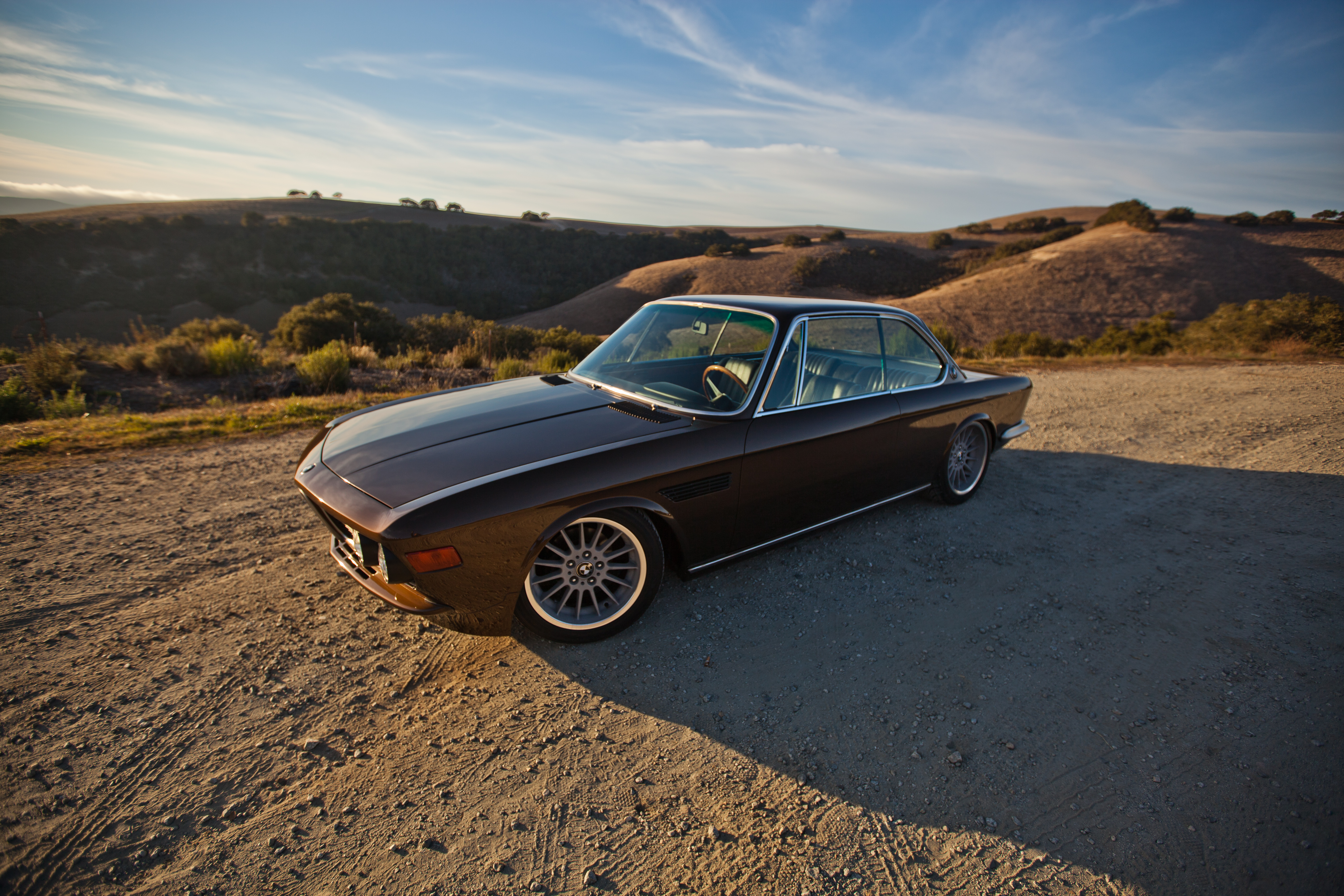 General 5616x3744 BMW e29 car German cars vehicle side view sunlight hills sky clouds depth of field