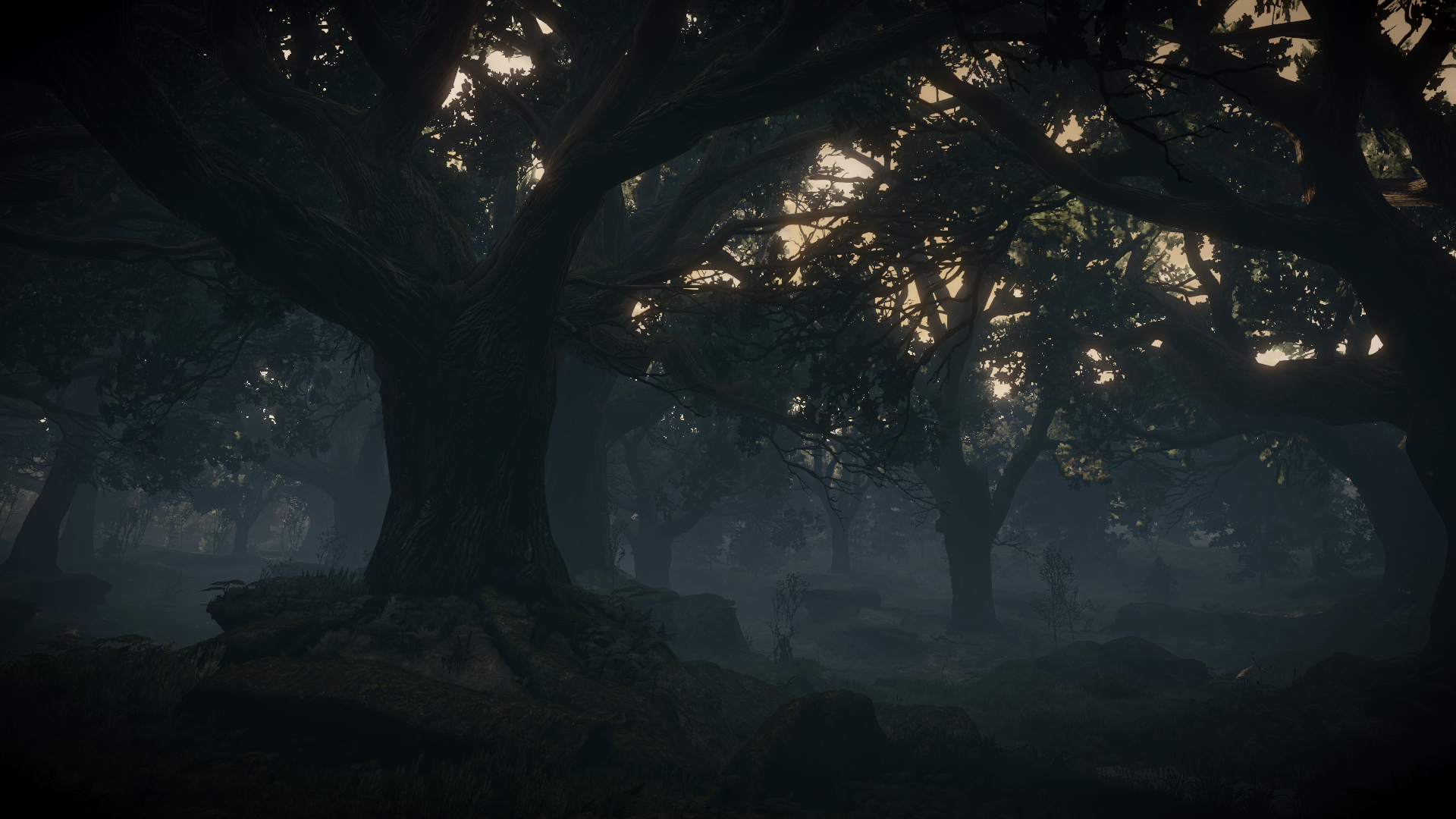 General 1920x1080 The Witcher 3: Wild Hunt video games screen shot dark RPG trees PC gaming