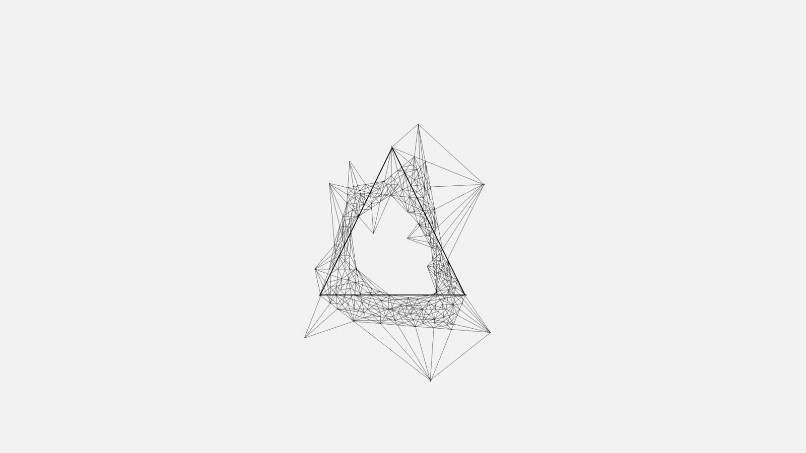 General 1600x900 simple background triangle digital art mathematics minimalism artwork white background geometry