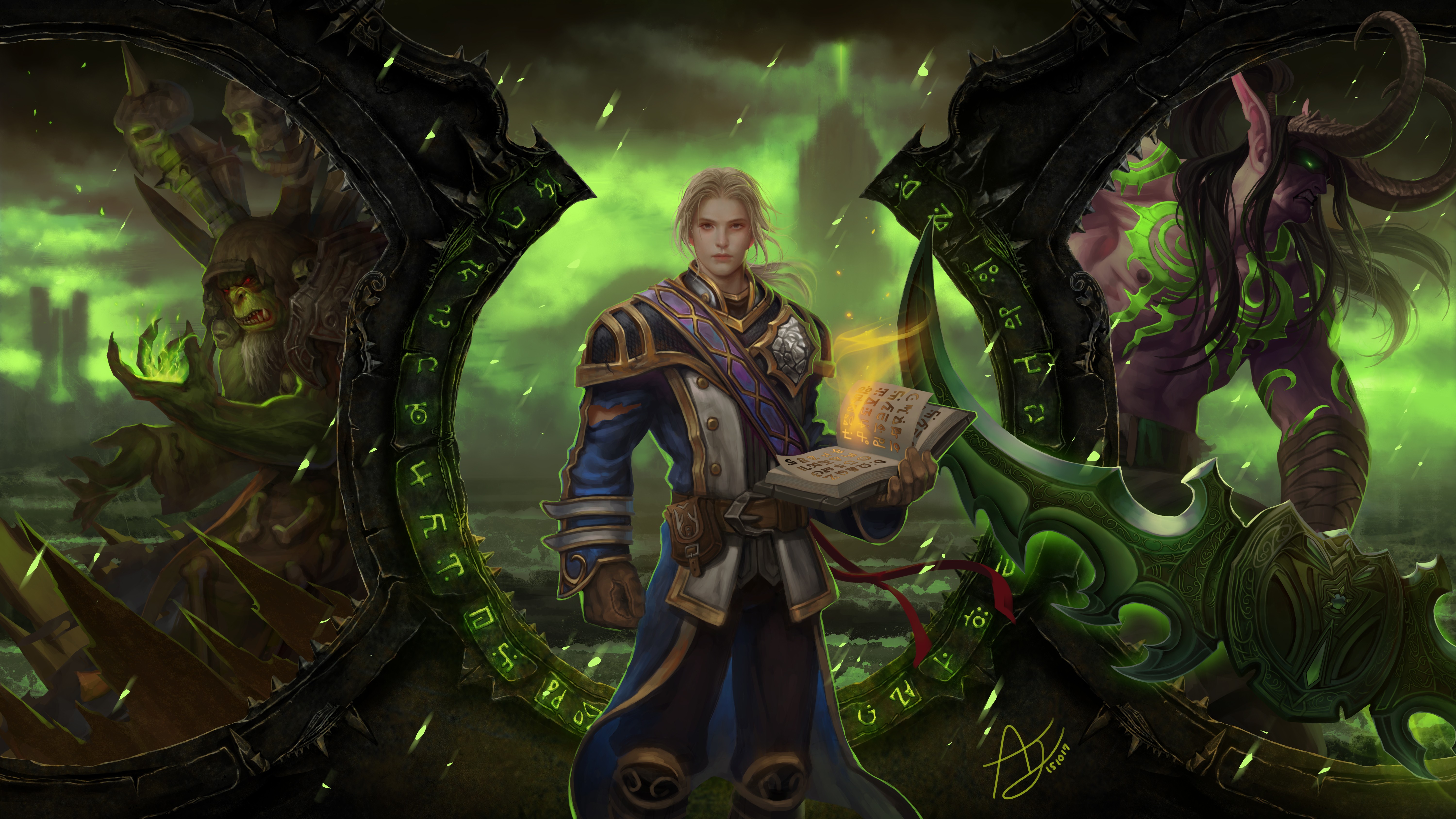General 6000x3375 World of Warcraft Illidan Stormrage World of Warcraft: Legion Gul'dan Anduin Wrynn video games PC gaming