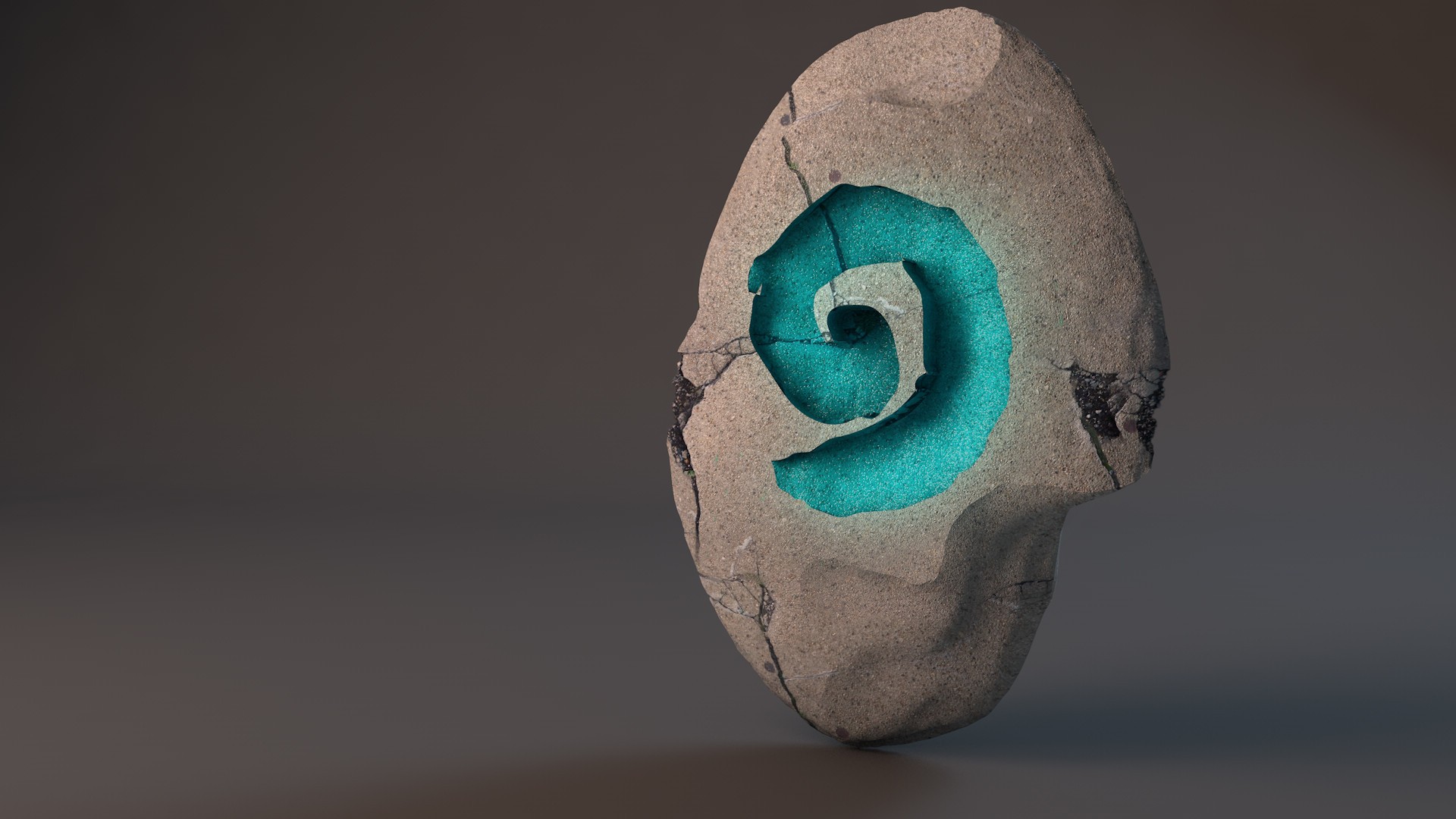 General 1920x1080 abstract rocks Debian Hearthstone: Heroes of Warcraft turquoise logo simple background PC gaming digital art