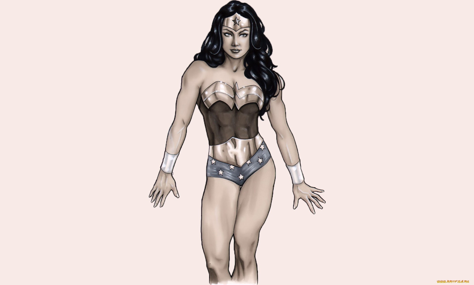 General 1920x1158 Wonder Woman artwork DC Comics watermarked simple background