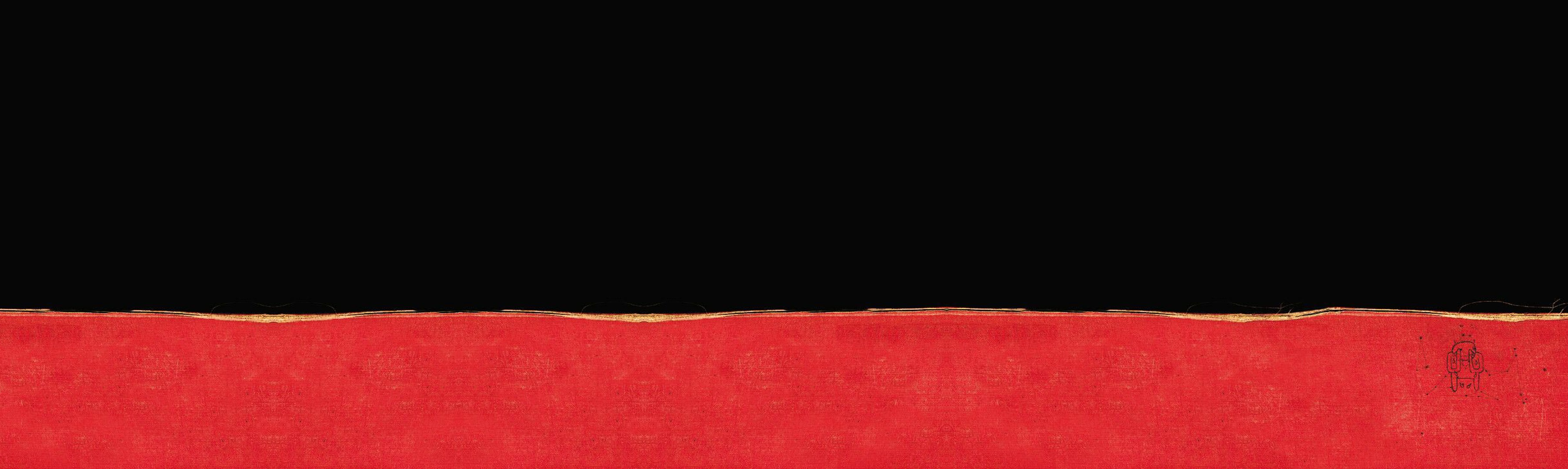 General 3606x1080 minimalism red black Radiohead music