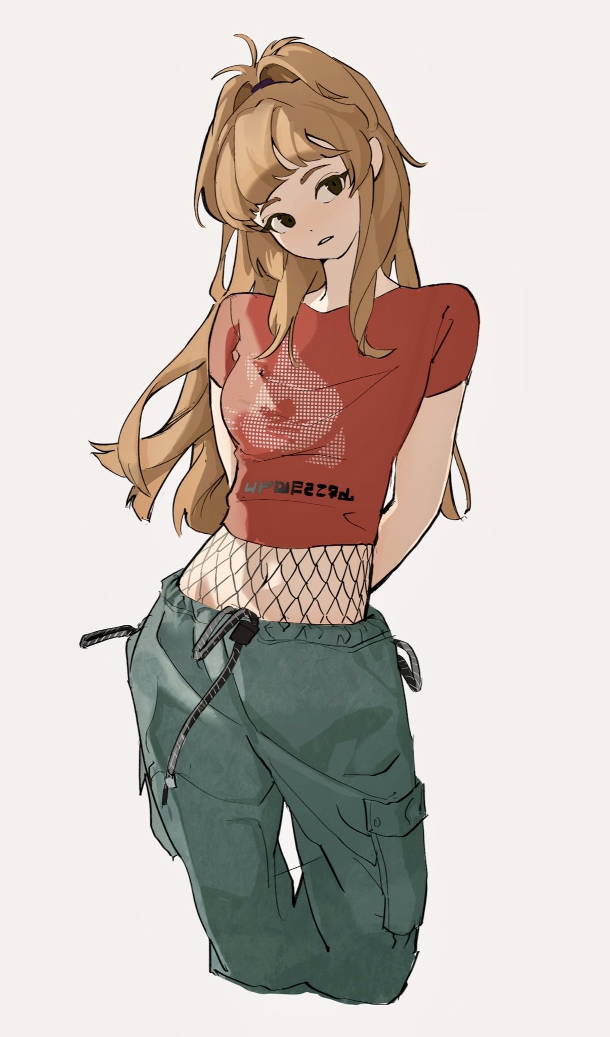 Anime 1206x2048 anime girls sketches portrait display long hair simple background fishnet looking at viewer drawing minimalism short sleeves