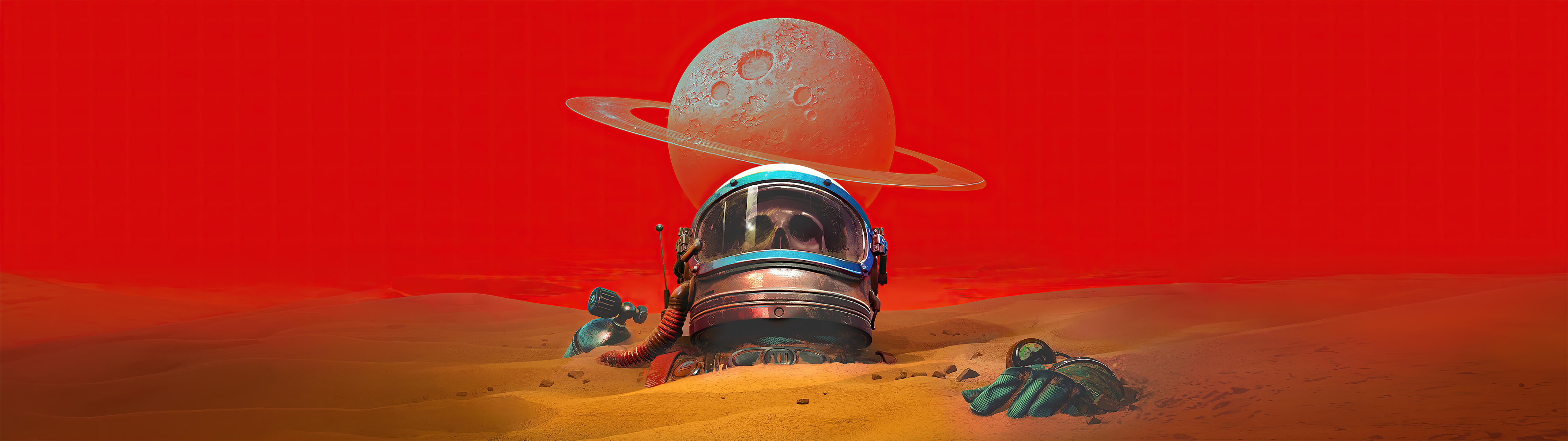 General 5120x1440 video game art ultrawide wide screen spacesuit helmet astronaut simple background planet minimalism sand