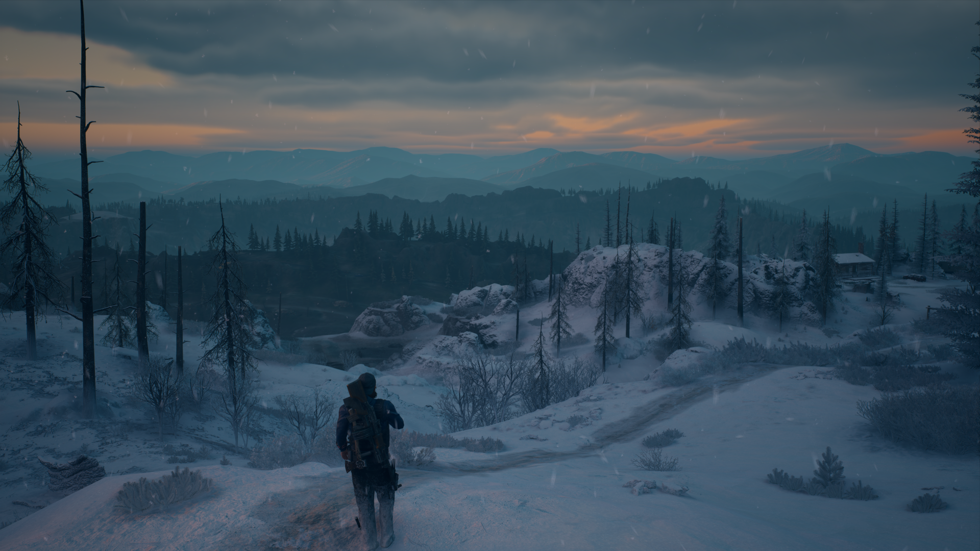 General 1920x1080 Days Gone video games snow landscape sky clouds winter mountains trees CGI video game characters video game men