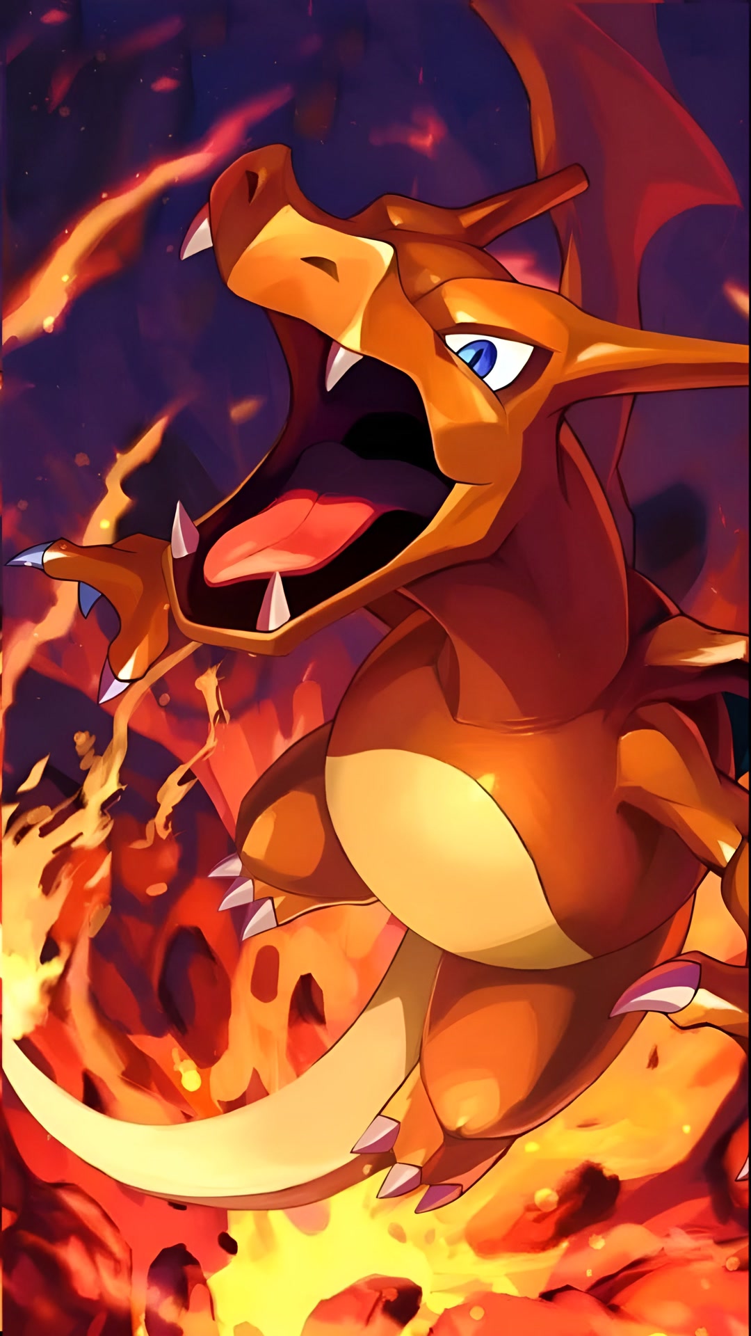 Anime 1080x1920 Charizard Pokémon fire flying