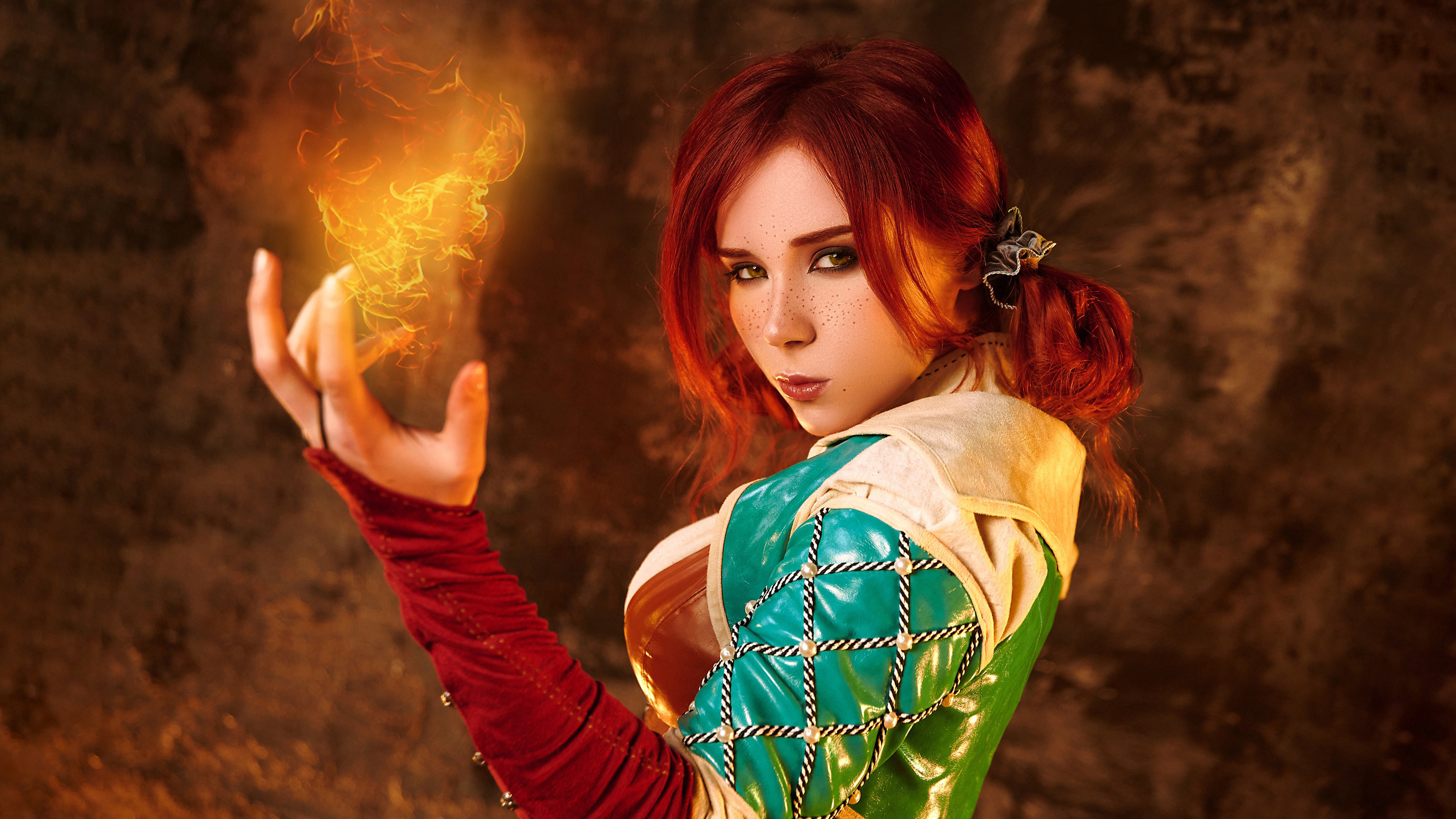 People 3028x1703 Sweetie_Fox cosplay Triss Merigold The Witcher The Witcher 3: Wild Hunt redhead women model