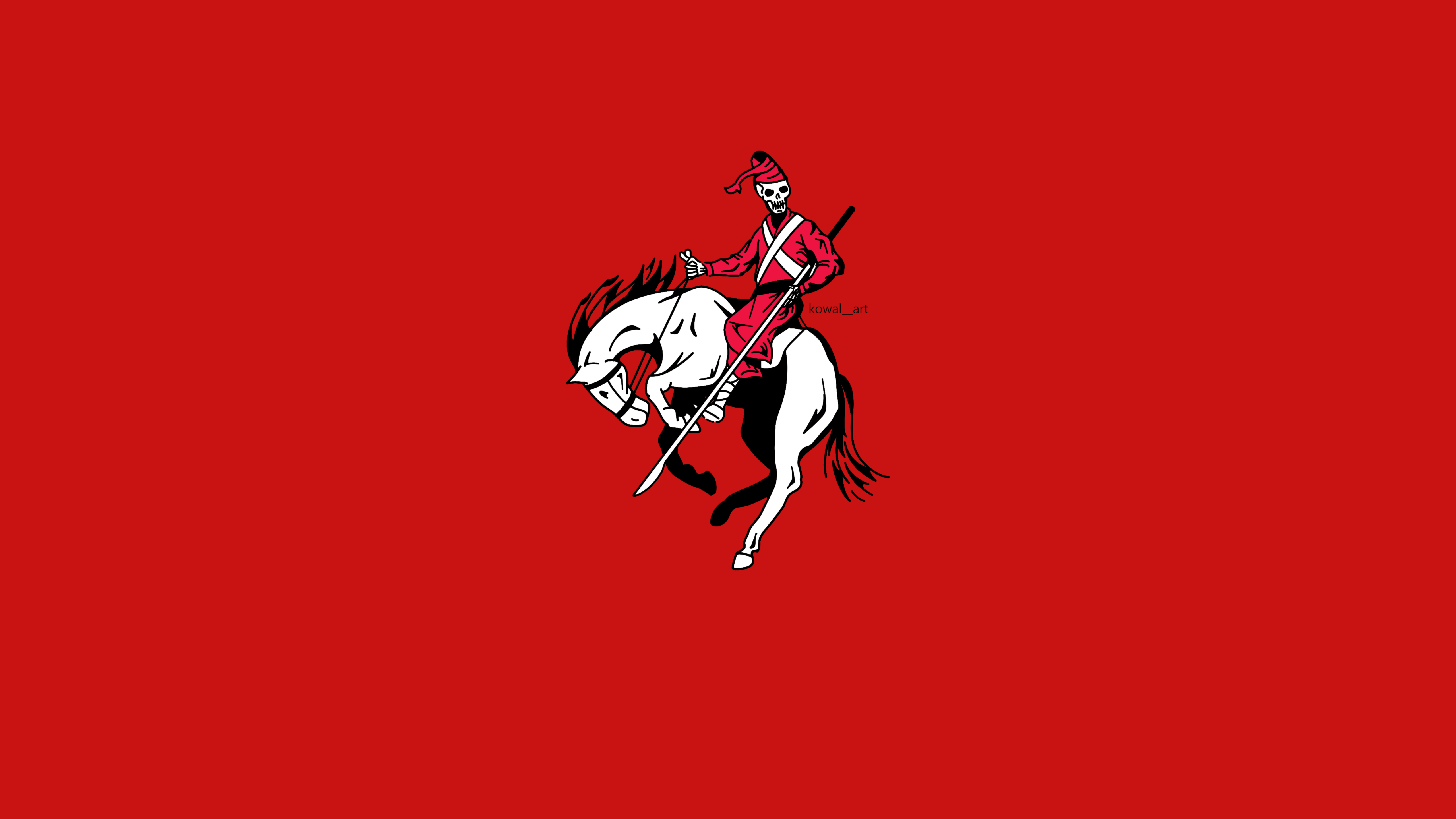 General 5120x2880 simple background warrior soldier Argentina KowalArt minimalism red background horse horse riding