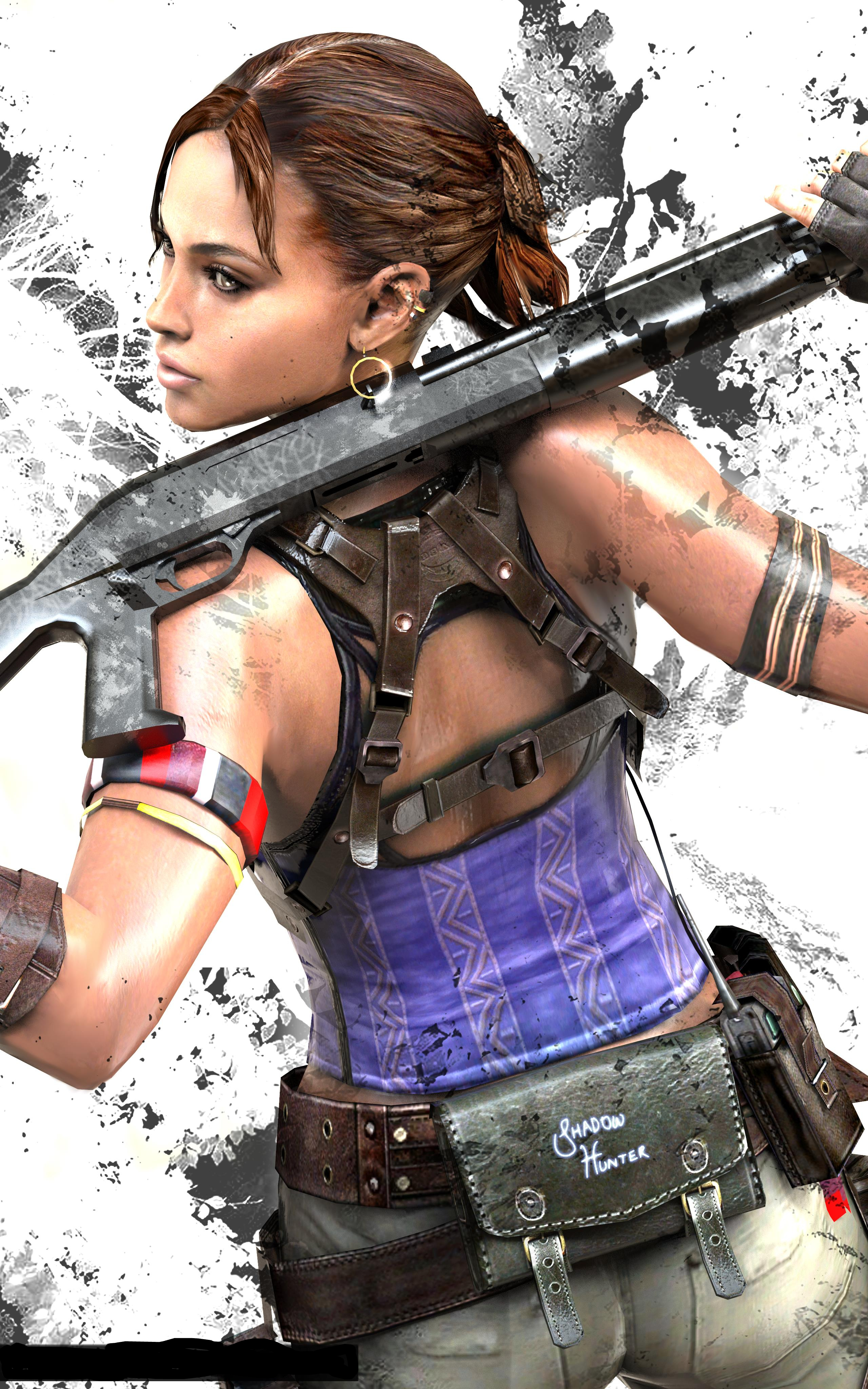 General 2560x4096 Sheva Alomar Resident Evil Resident Evil 5 shotgun weapon women video games video game characters Capcom