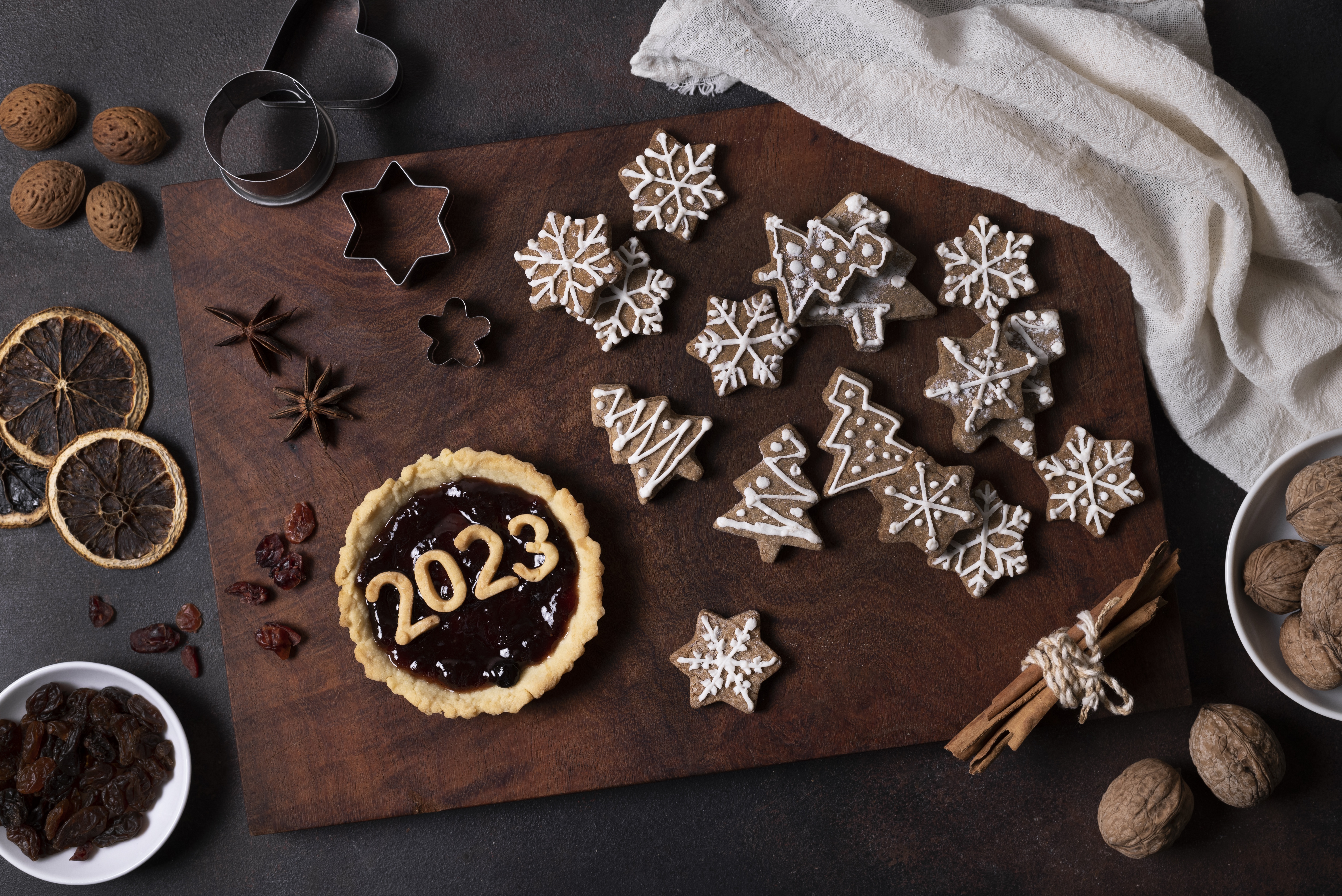 General 6016x4016 cookies New Year Christmas 2023 (year)