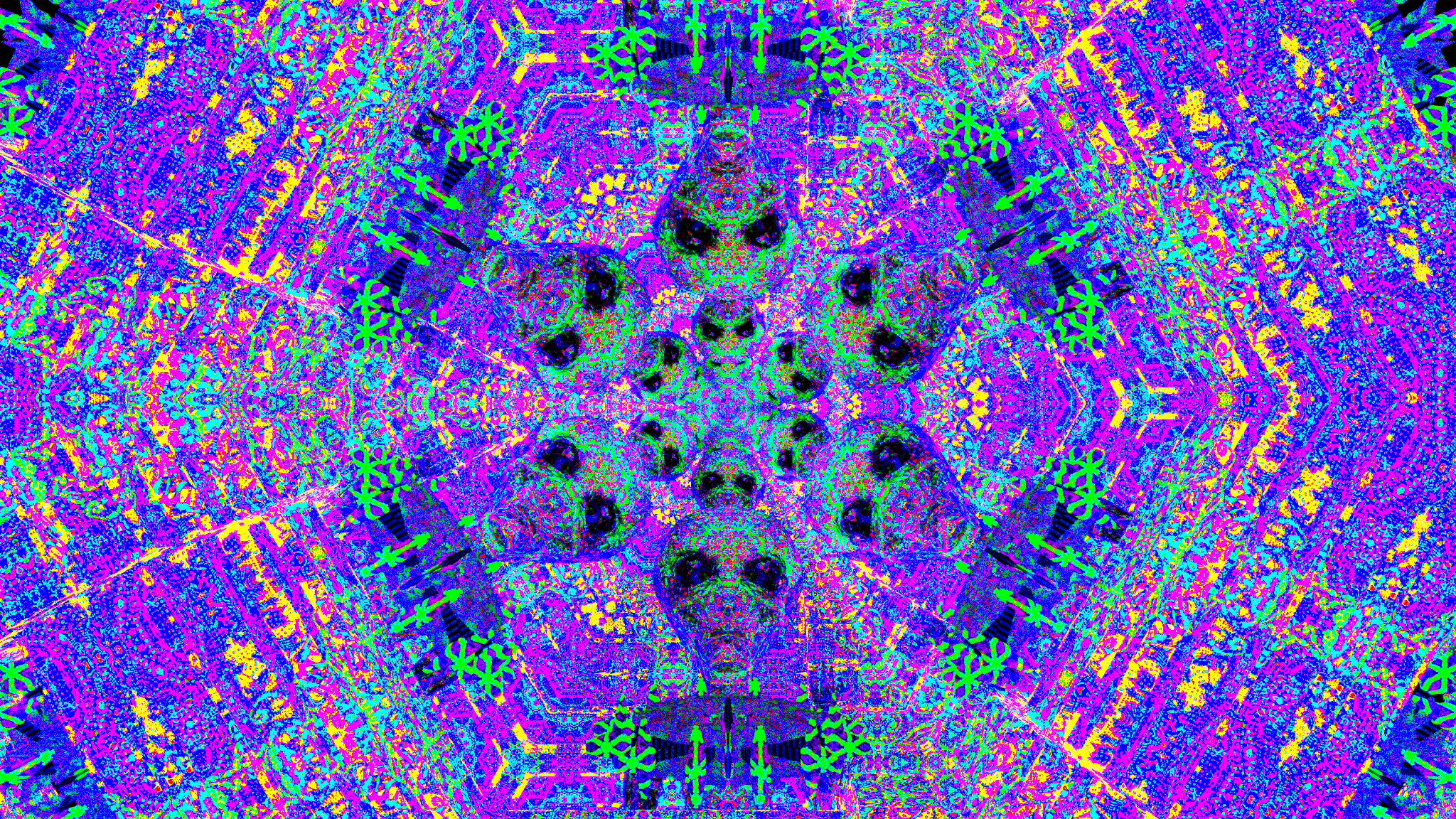 General 2048x1152 psychedelic digital art trippy LSD colorful purple artwork aliens