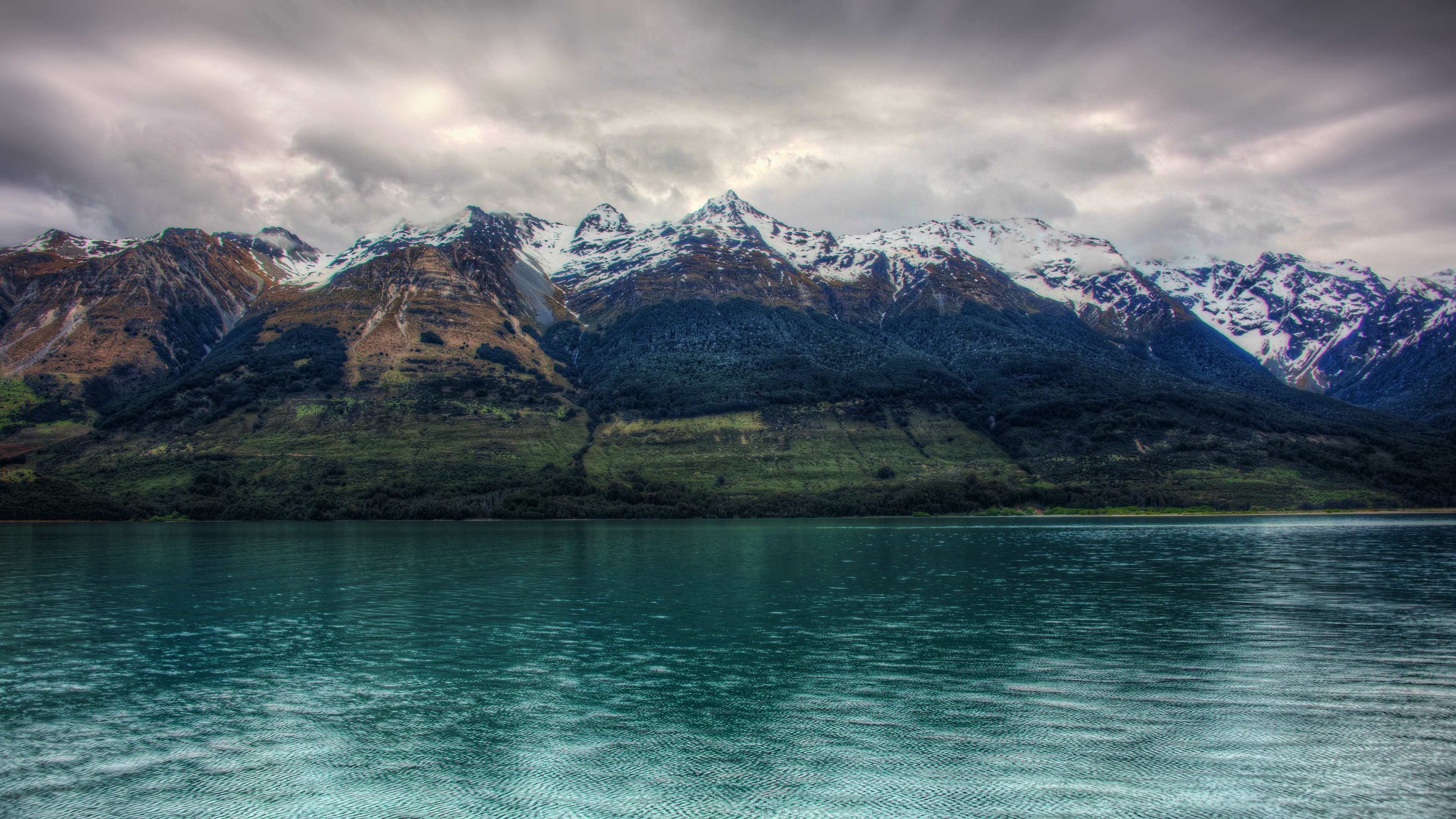 General 3840x2160 Trey Ratcliff photography landscape New Zealand nature water mountains snow clouds mountain chain