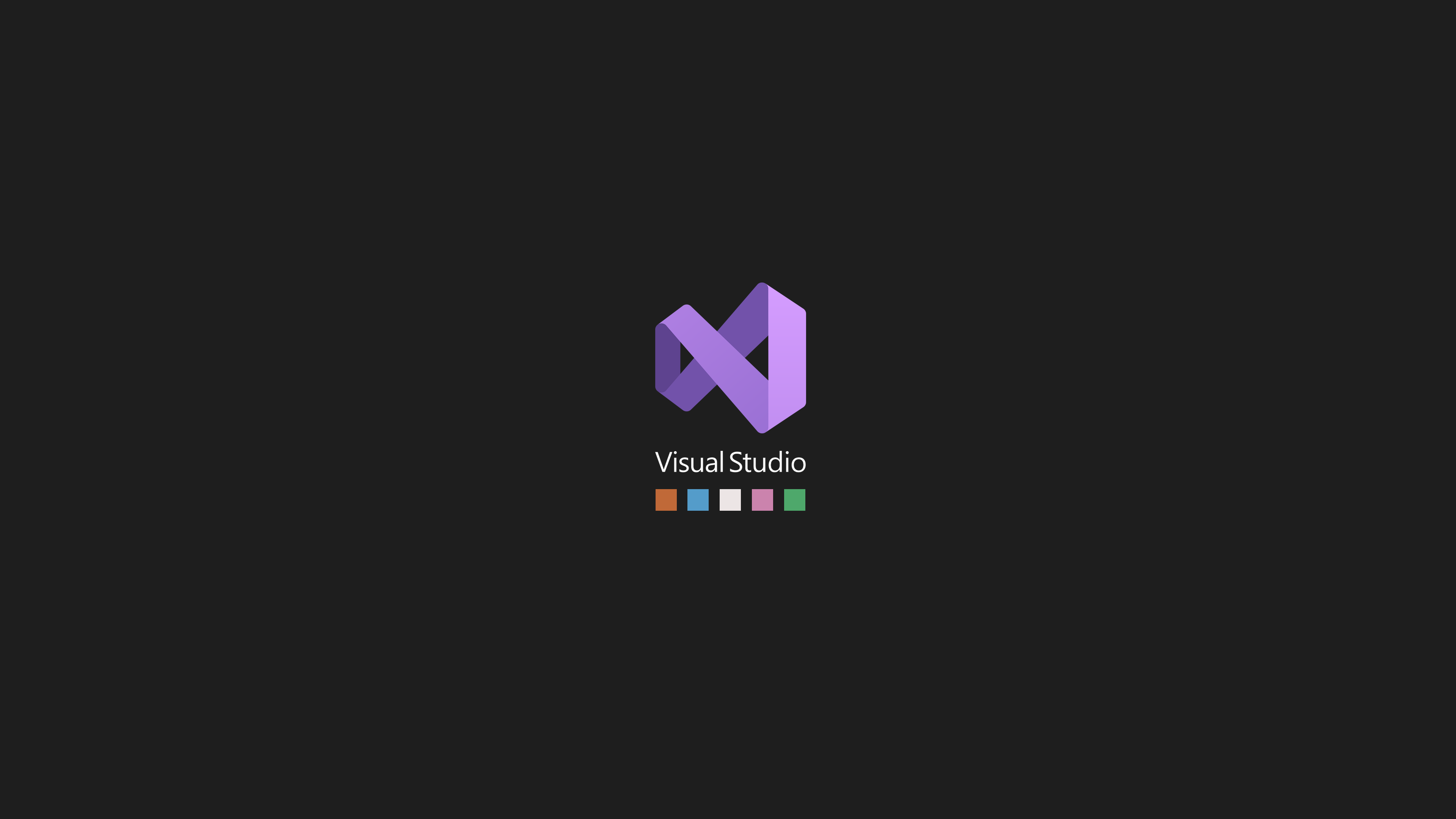 General 3840x2160 Visual Studio Microsoft programming software minimalism simple background logo